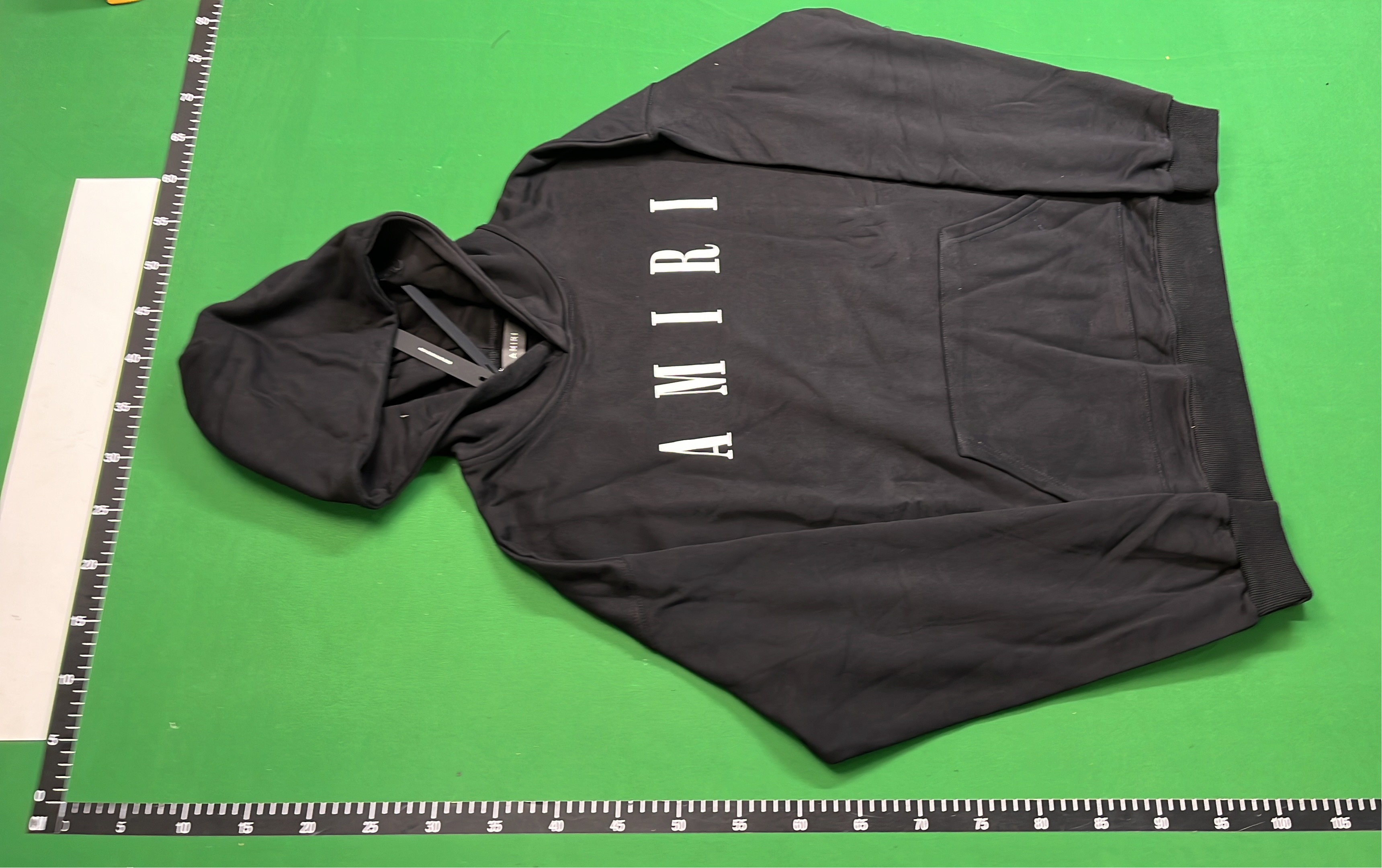 AMIRI Gray Hoodie with Paint Splatter Design