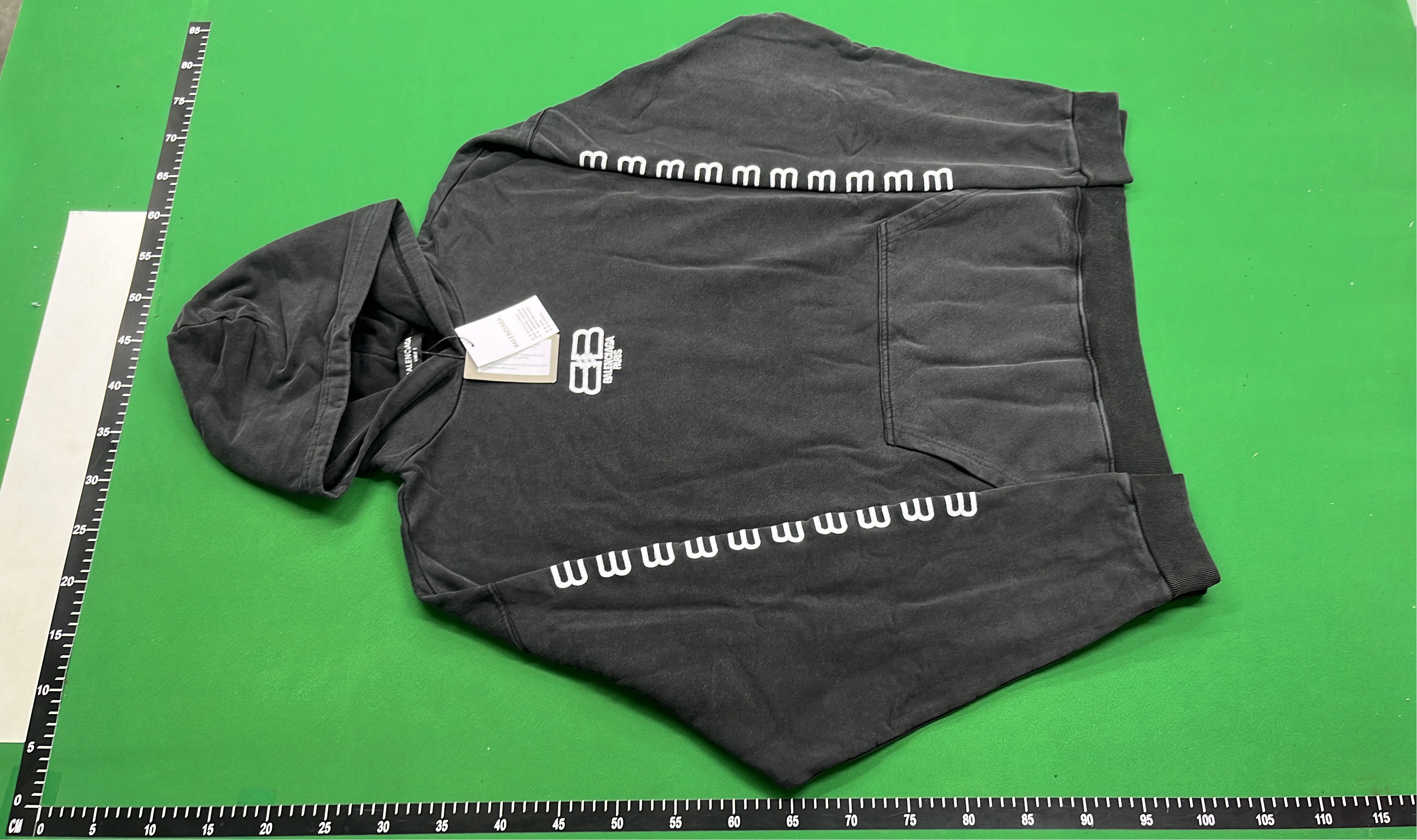 Balenciaga BB Paris Hoodie White Graffiti Logo Sweatshirt
