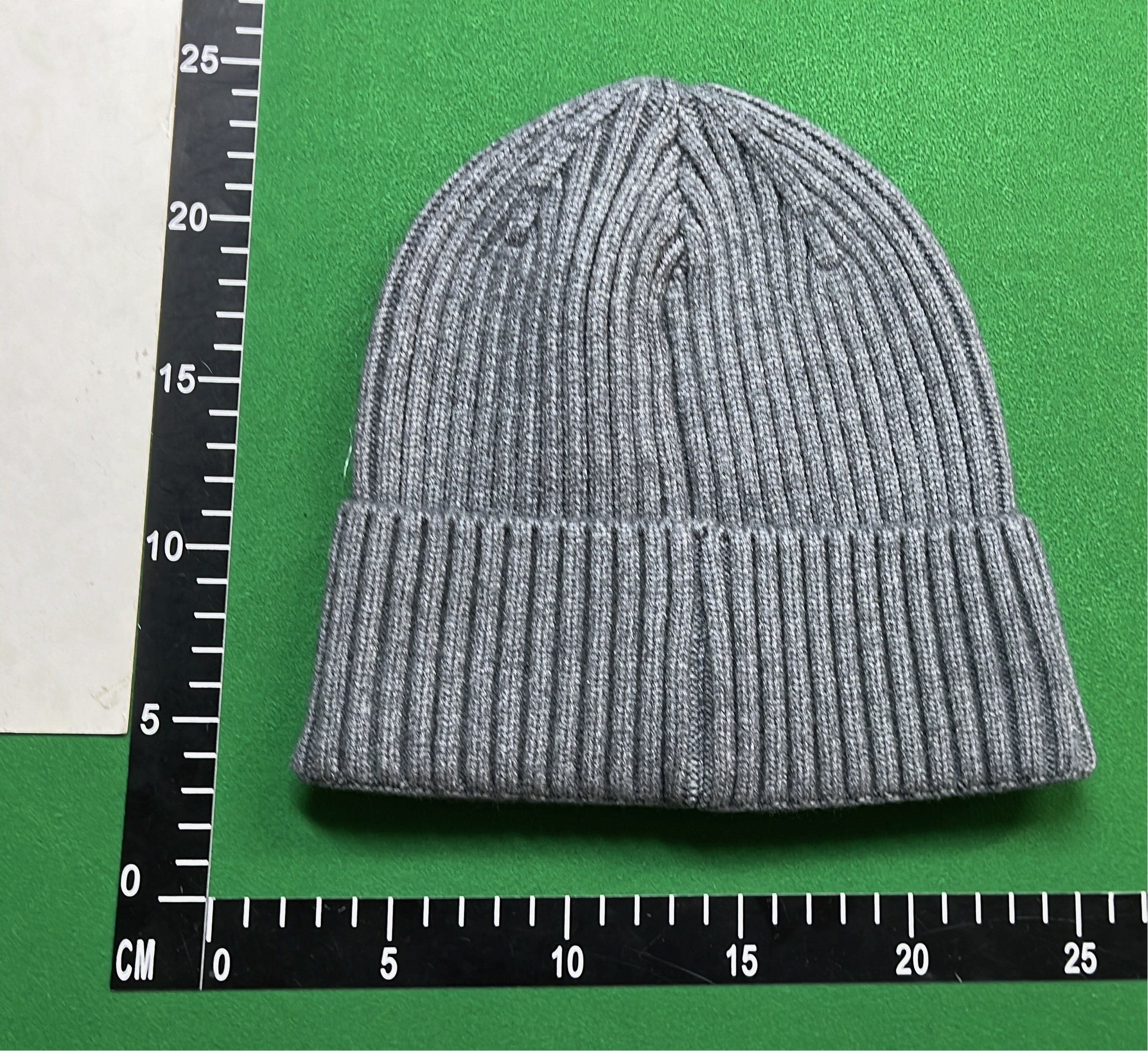 Moncler Black Ribbed Beanie Hat with Logo Patch