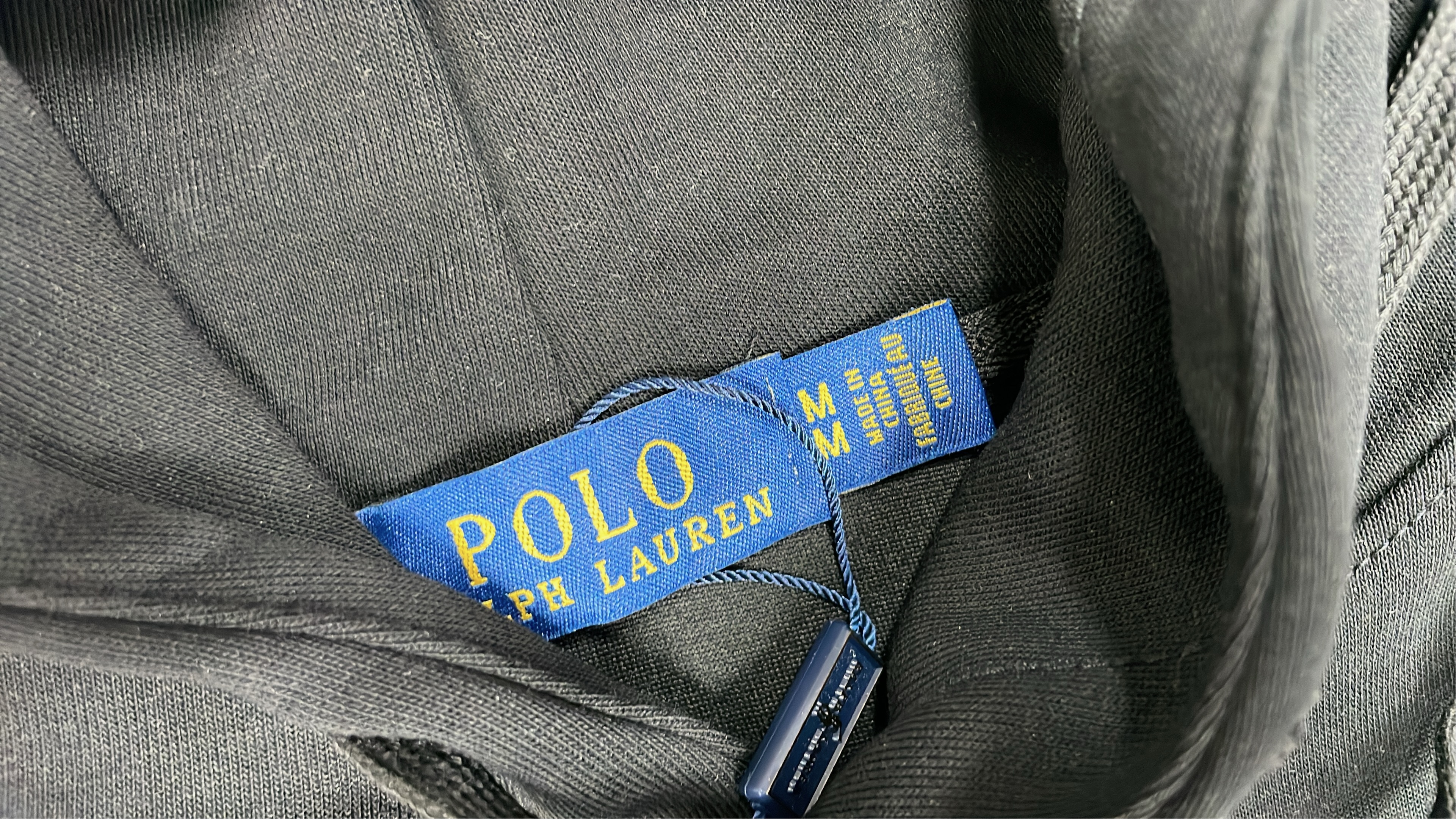 Polo Ralph Lauren Black Zip-Up Hoodie with Embroidered Logo