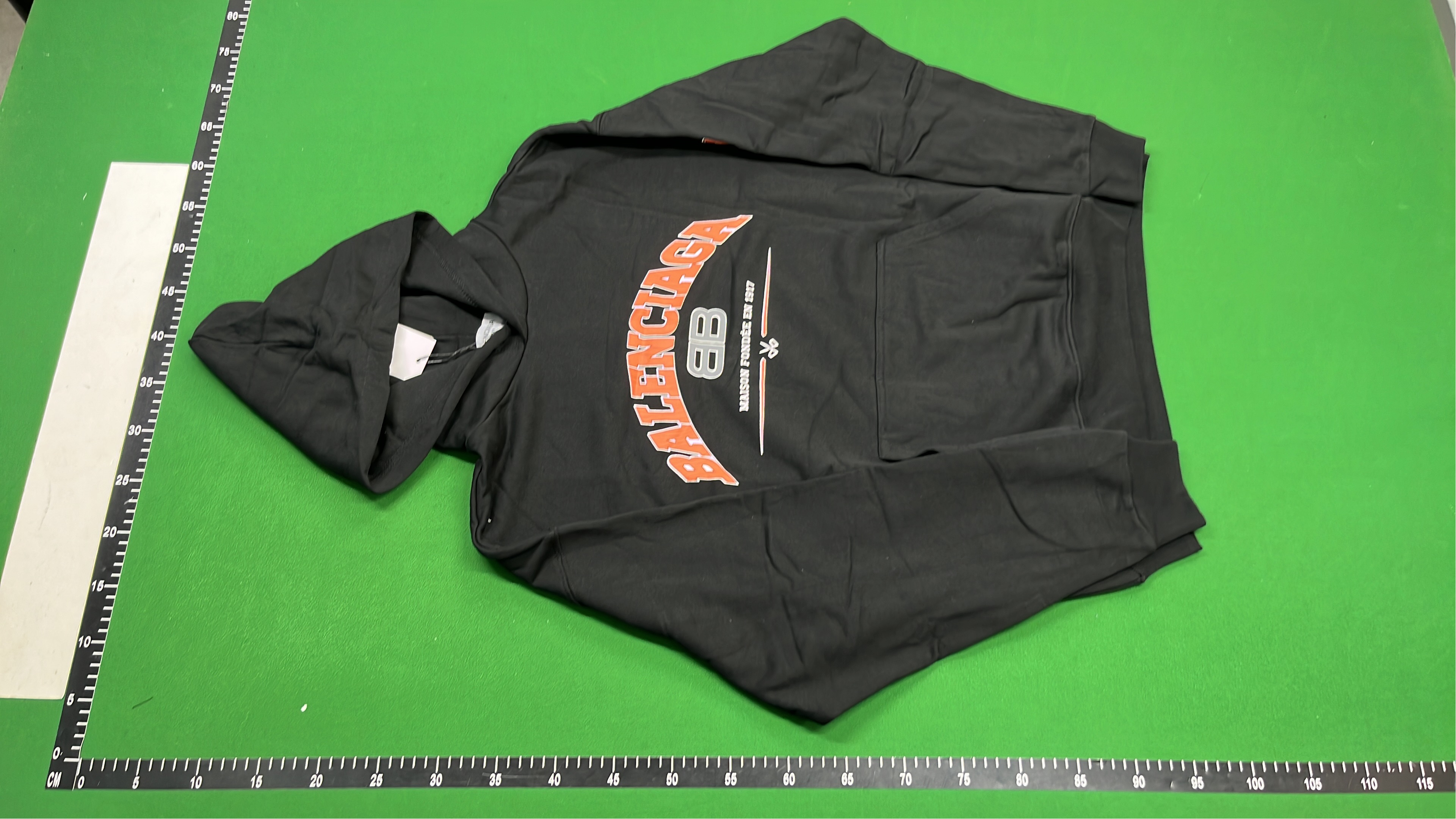 Balenciaga Hoodie with Orange Logo Print