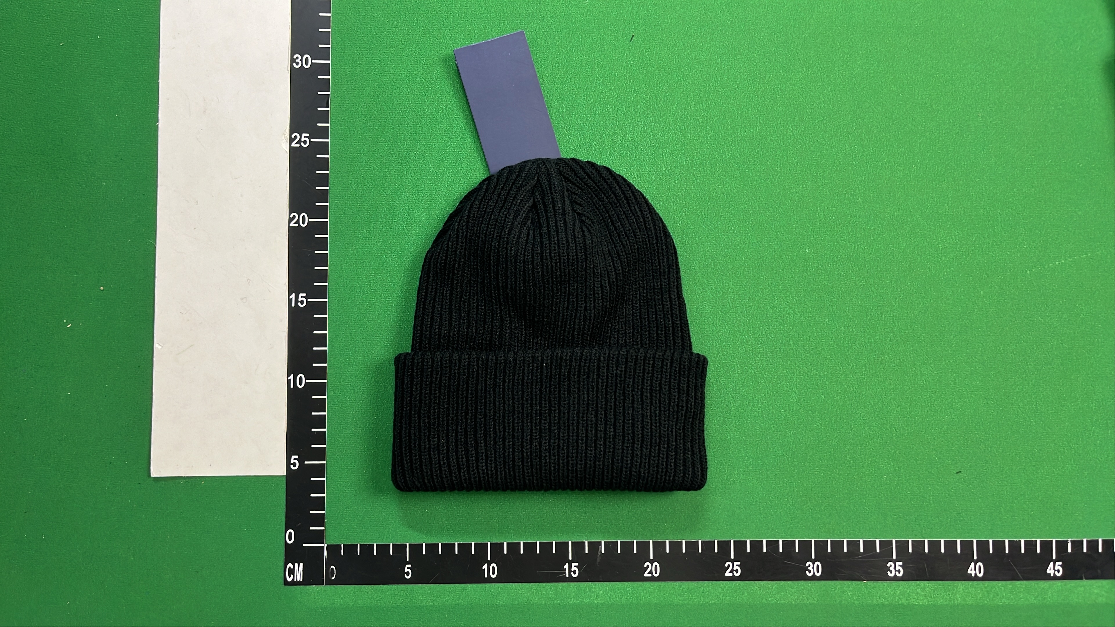 Green Ribbed Knit Beanie with Polo Player Logo