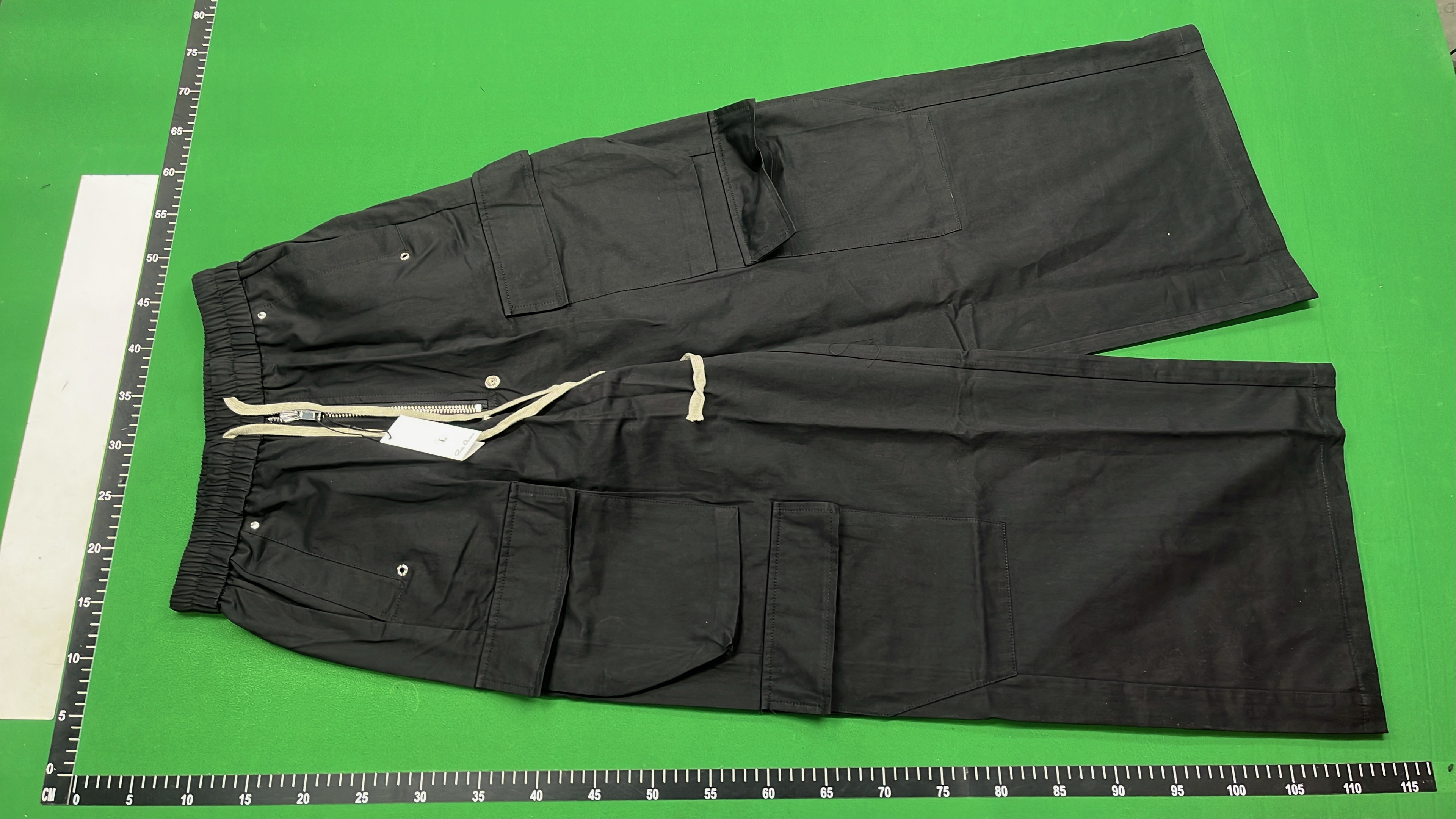 Black Cargo Pants with Drawstring Waist