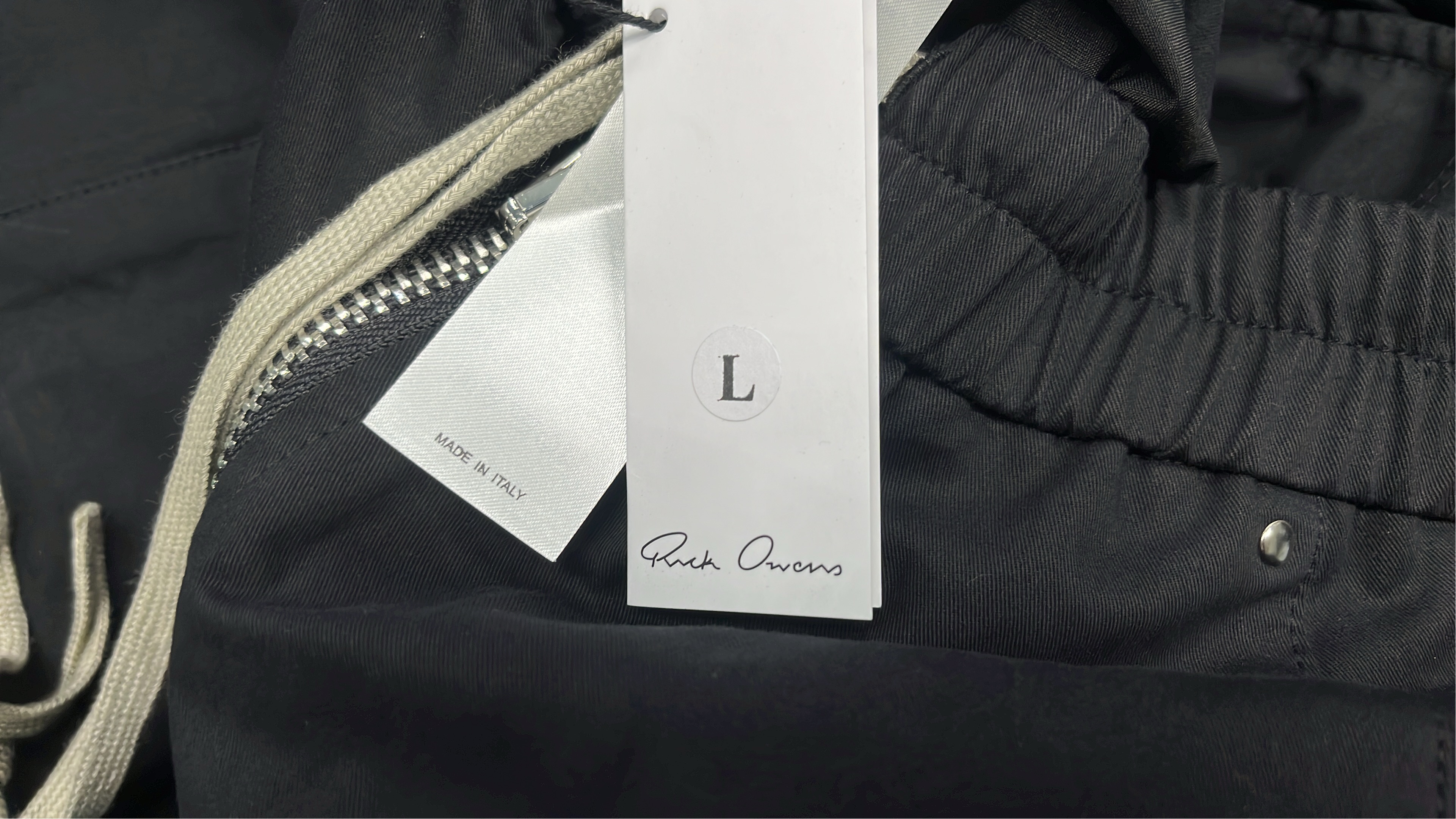Black Cargo Pants with Drawstring Waist