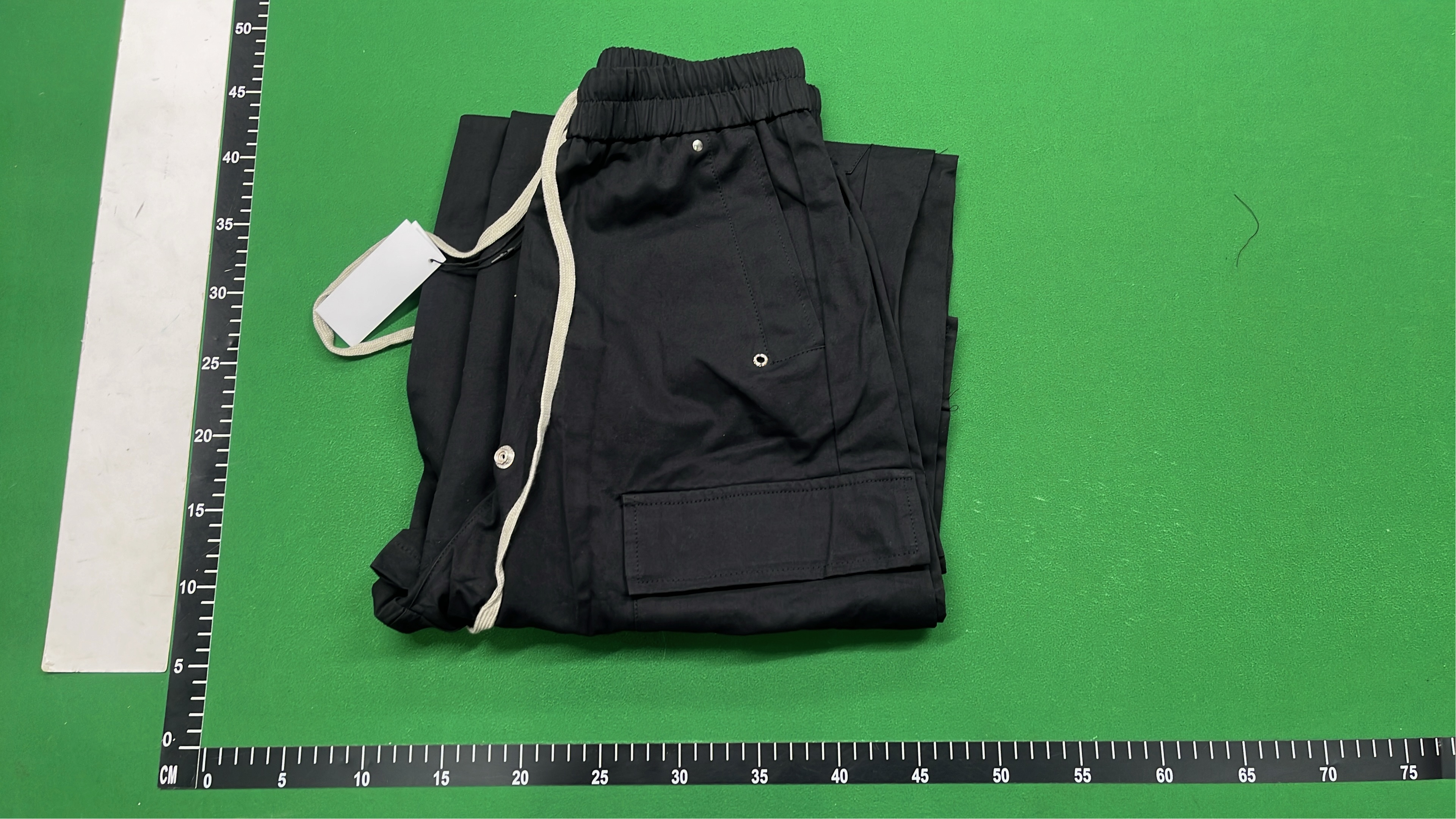 Black Cargo Pants with Drawstring Waist