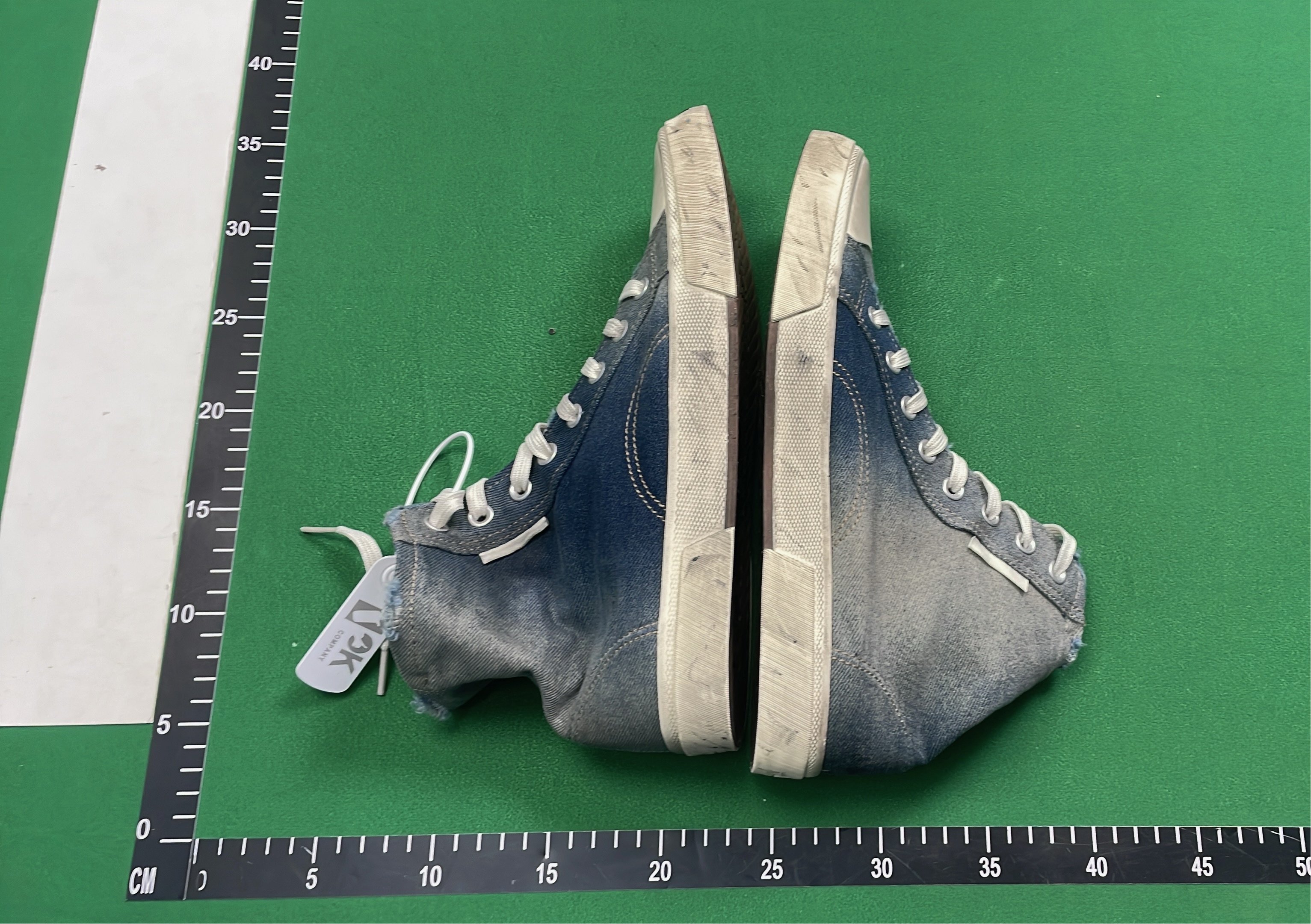 Black High Top Canvas Sneakers with White Sole