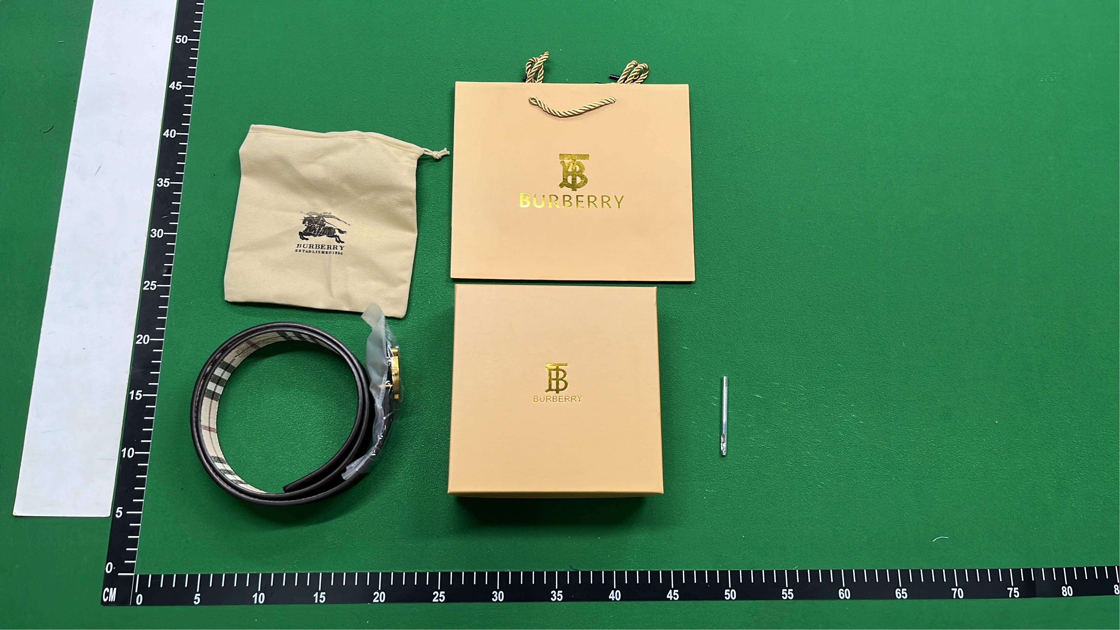 Burberry Monogram Belt with Iconic Buckle