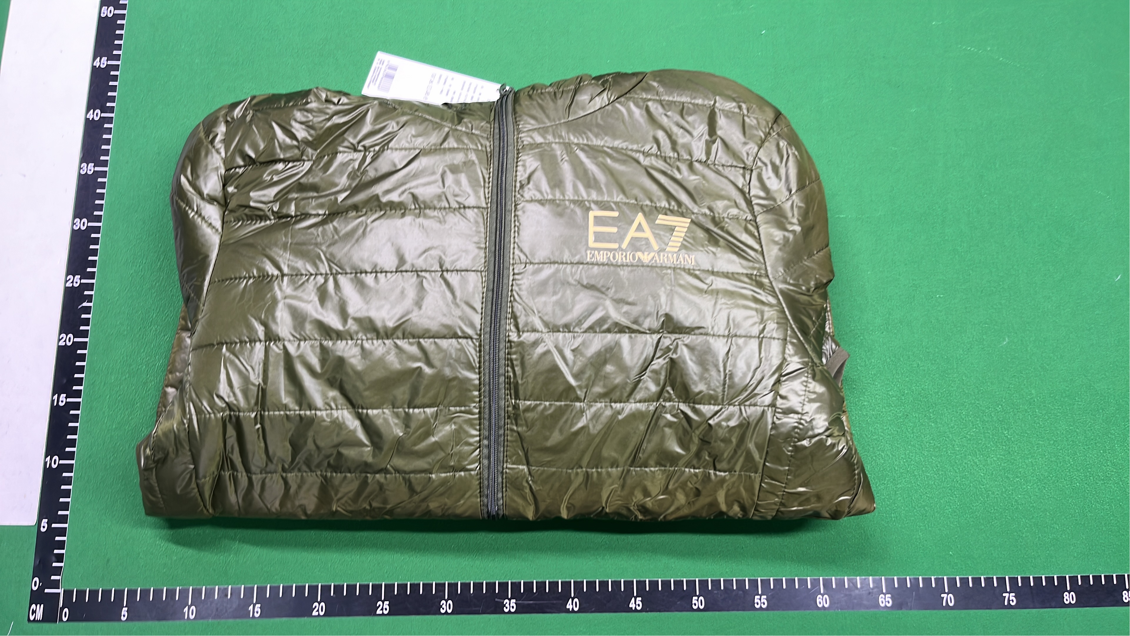 EA7 Men's Black Hooded Puffer Jacket