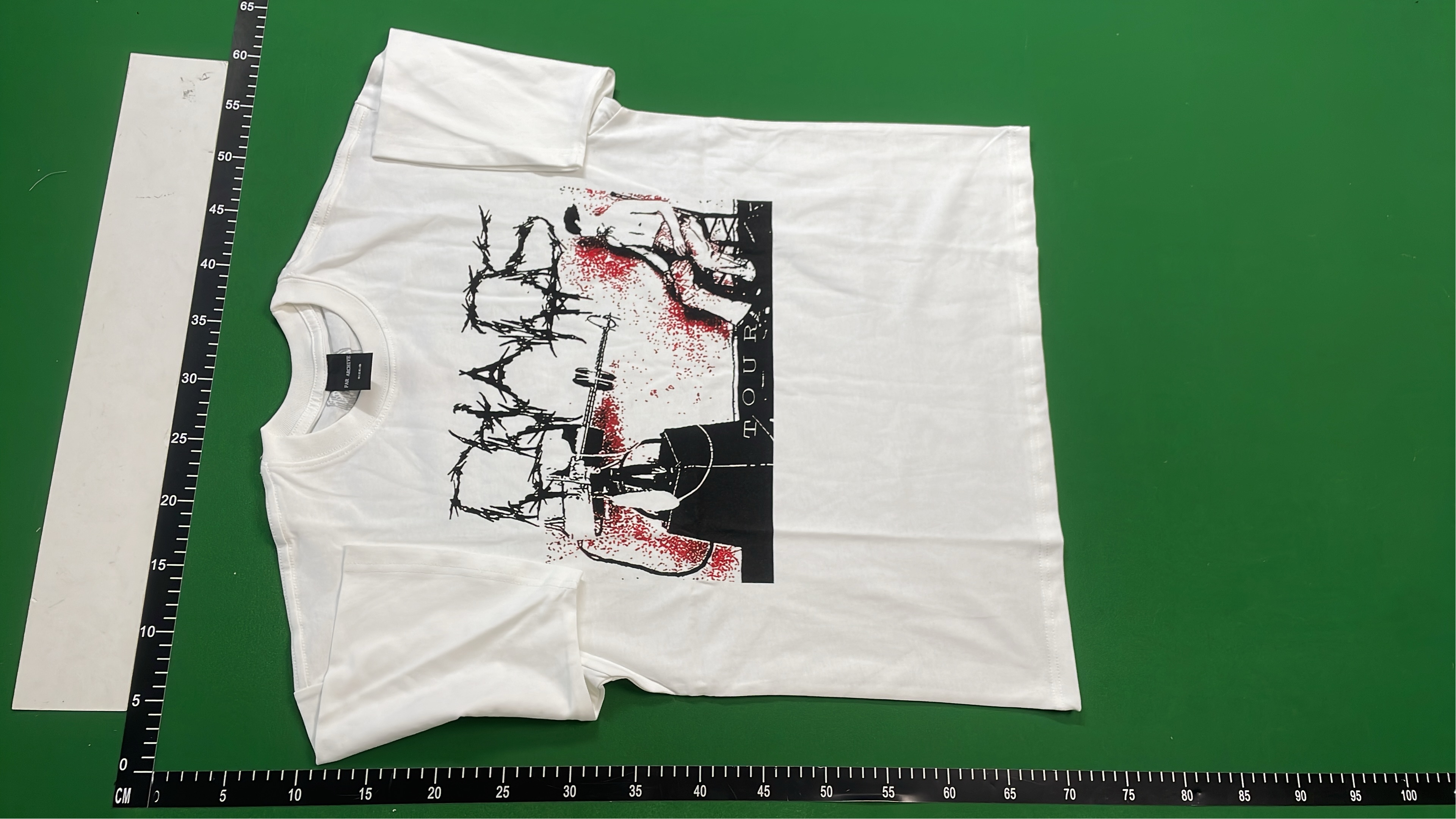 White Graphic T-Shirt with Artistic Print