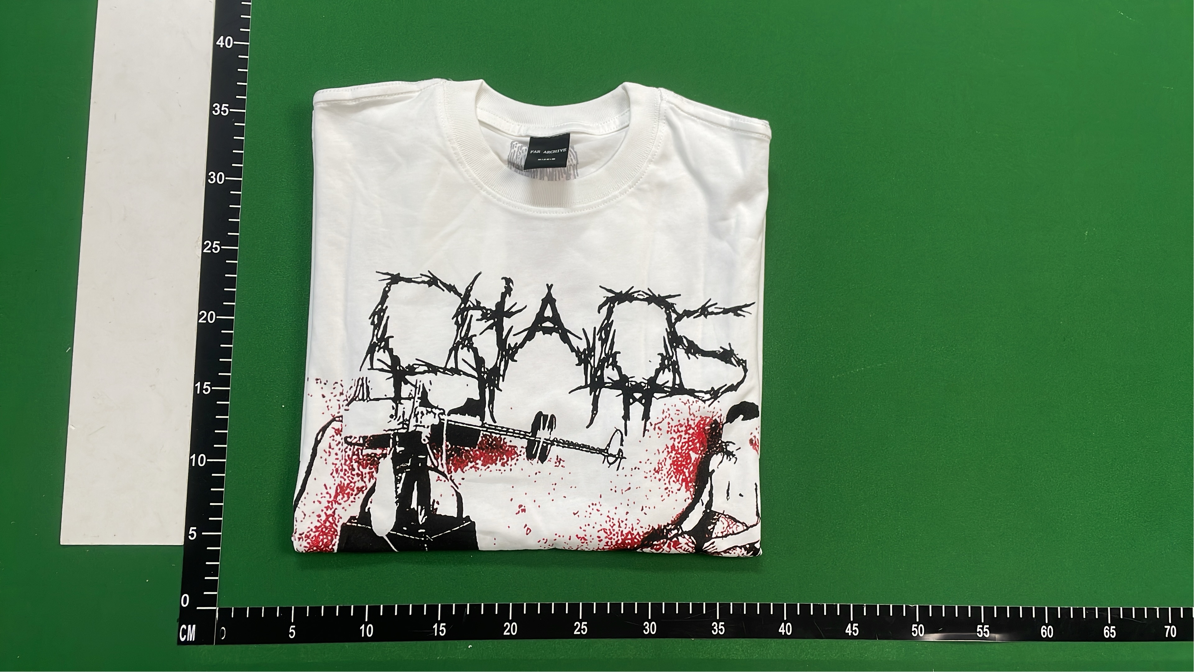 White Graphic T-Shirt with Artistic Print
