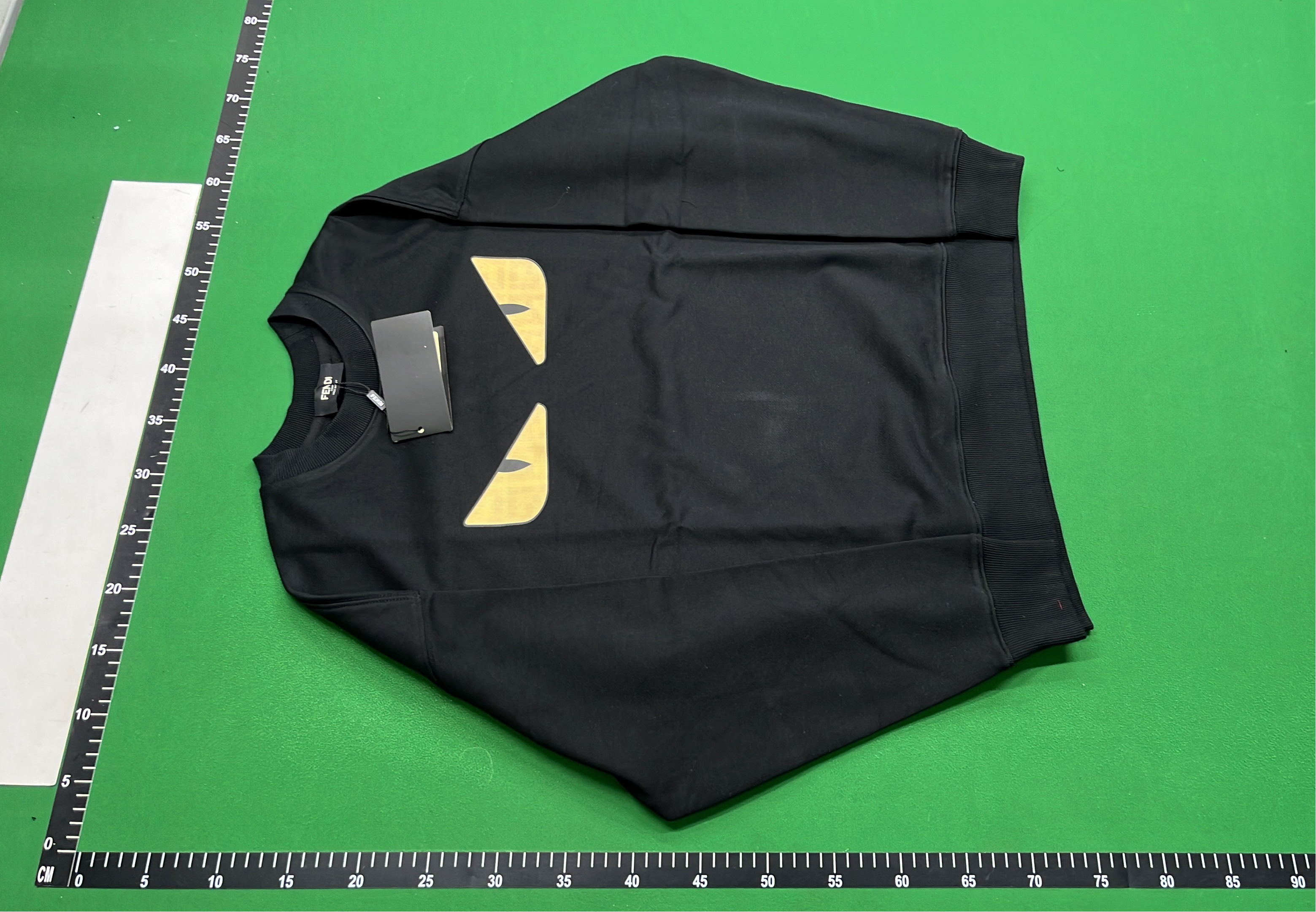 FENDI White Sweatshirt with FF Logo Embroidery