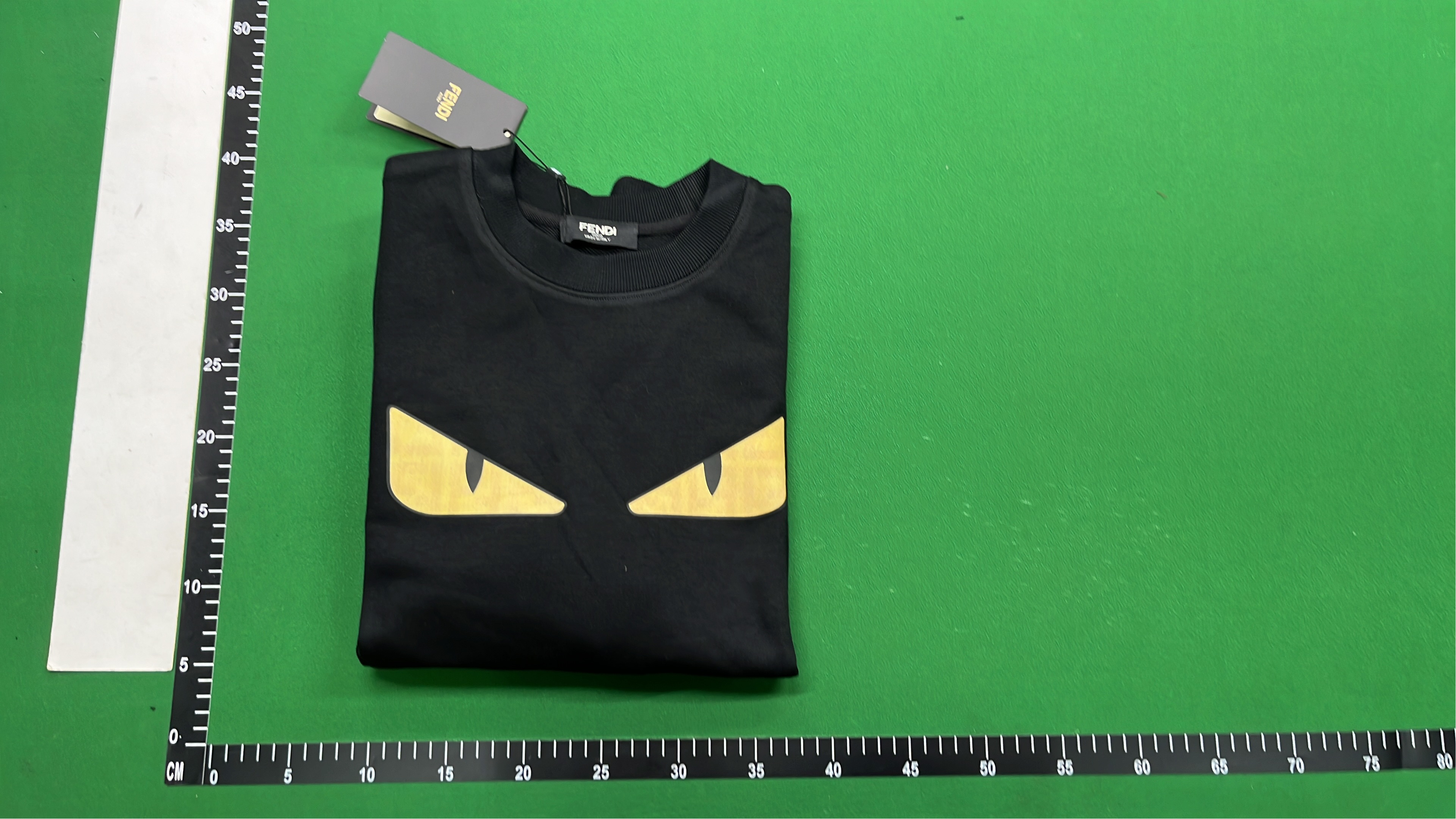 FENDI White Sweatshirt with FF Logo Embroidery