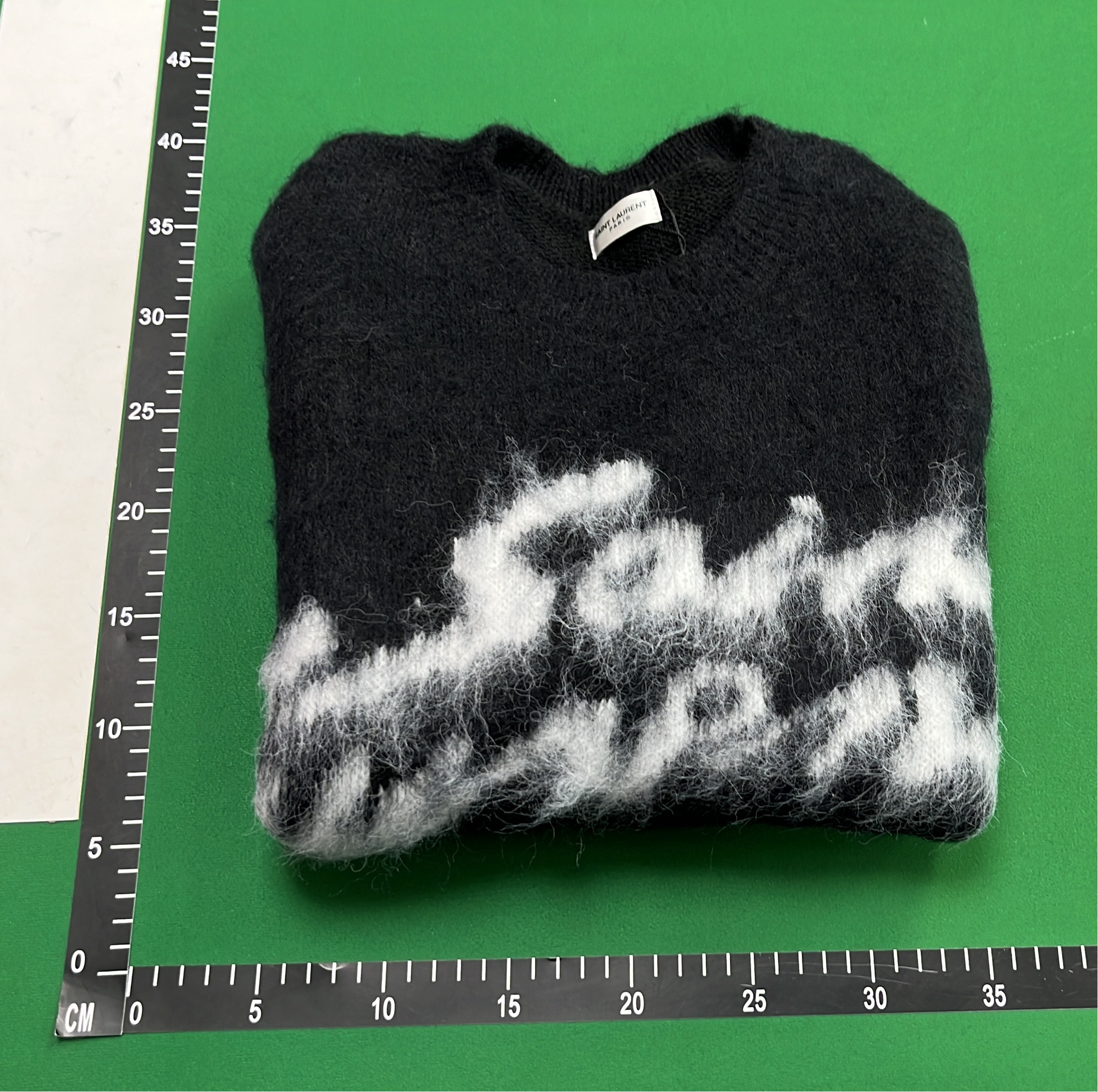 Saint Laurent Black Knit Sweater with Logo