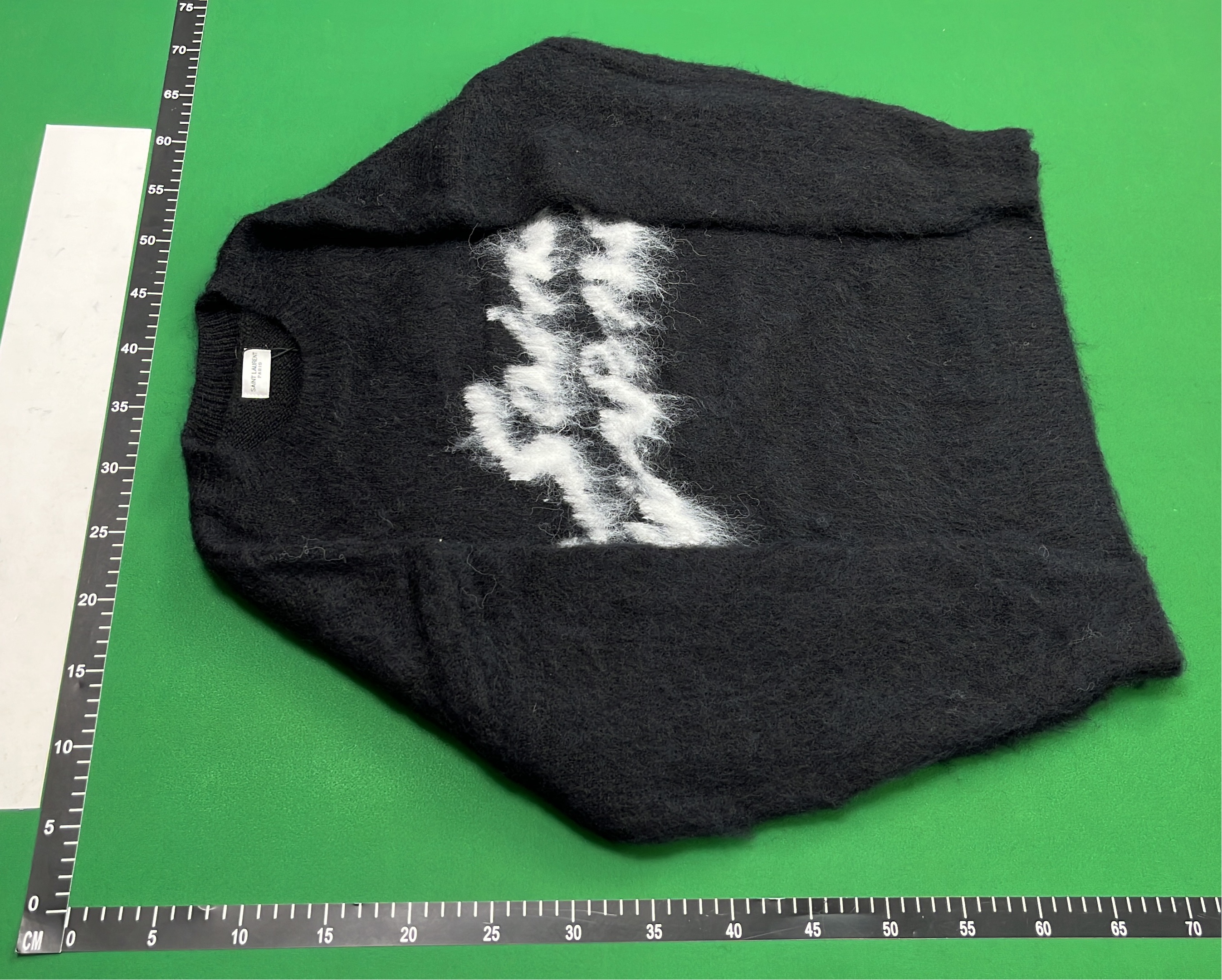 Saint Laurent Black Knit Sweater with Logo