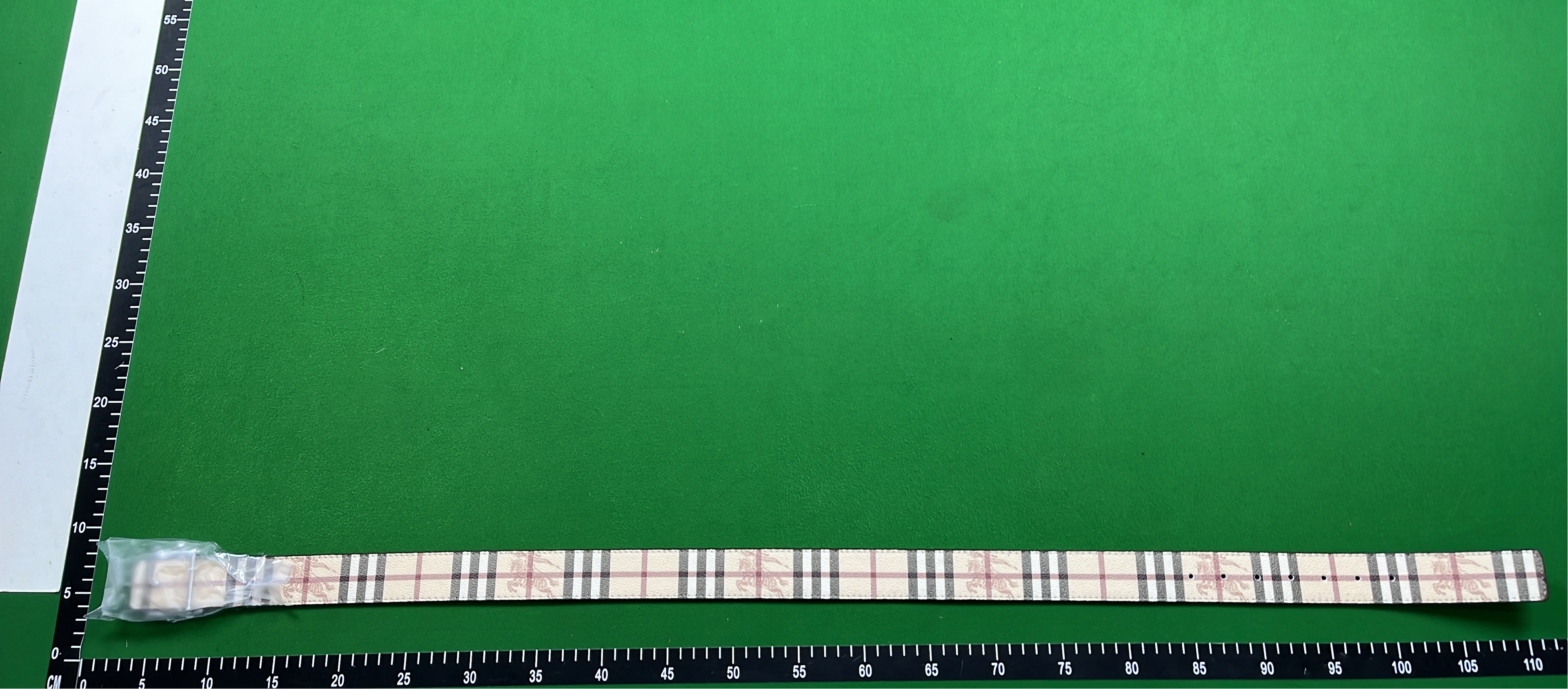 Burberry Black Check Belt with Iconic Buckle