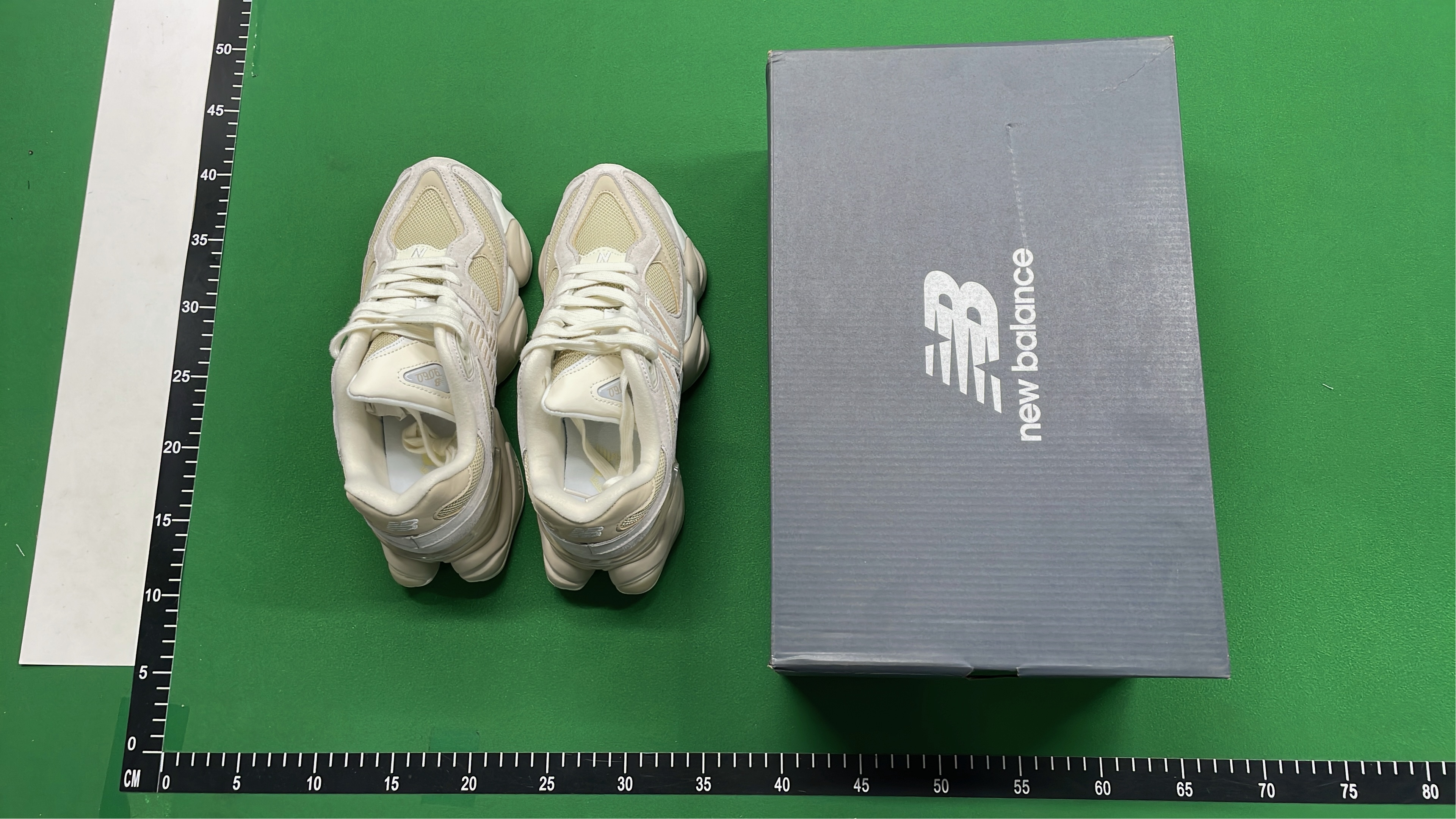 New Balance 9060 Sneakers Beige Mesh Suede Running Shoes