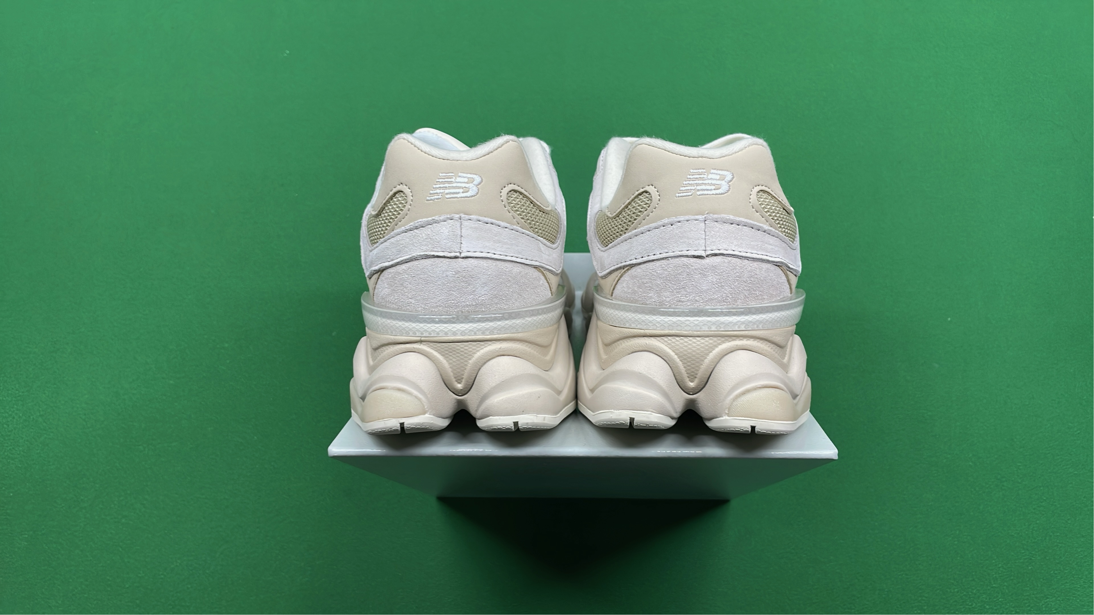 New Balance 9060 Sneakers Beige Mesh Suede Running Shoes