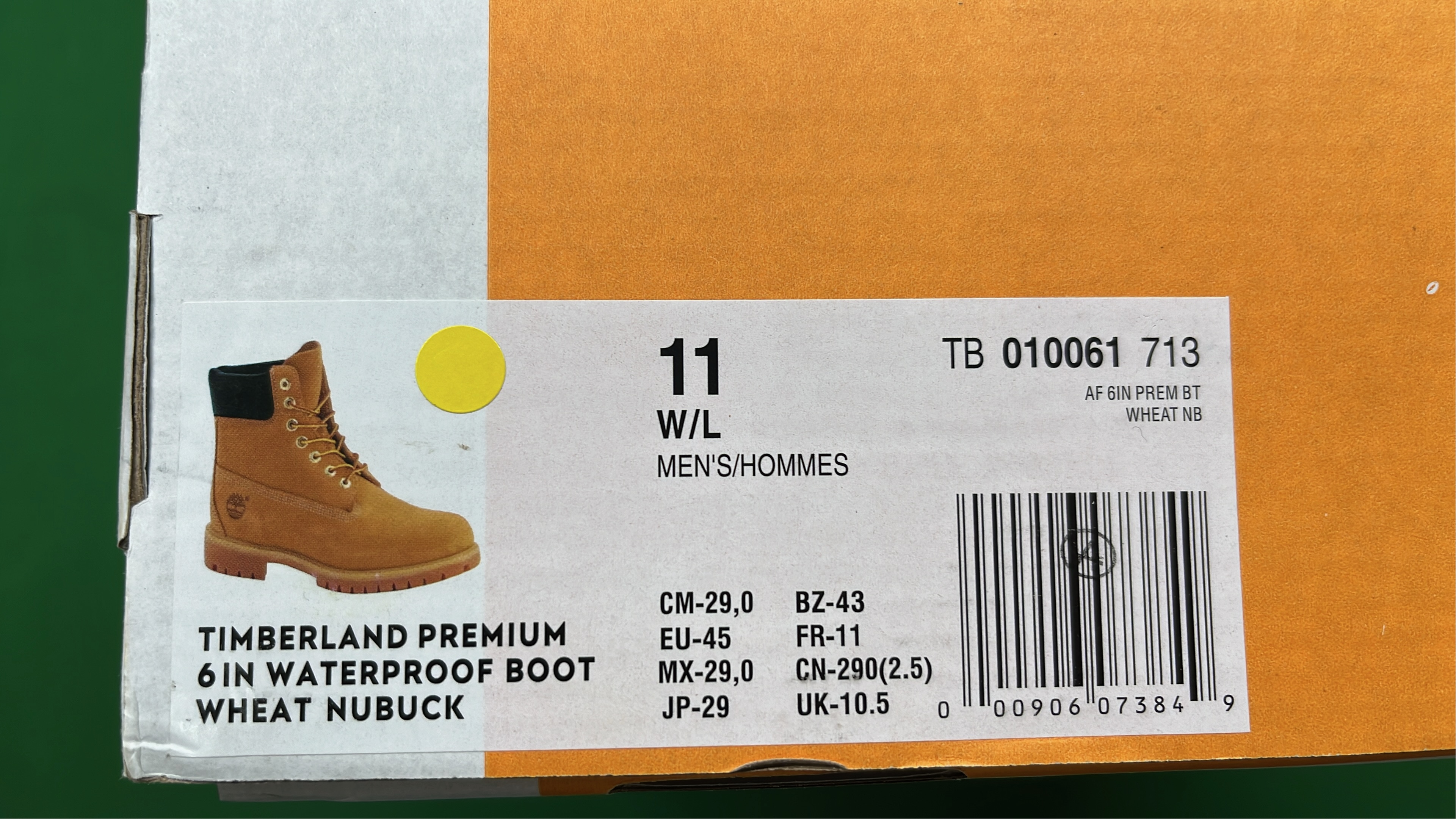 Timberland Yellow 6-Inch Premium Boot for Men