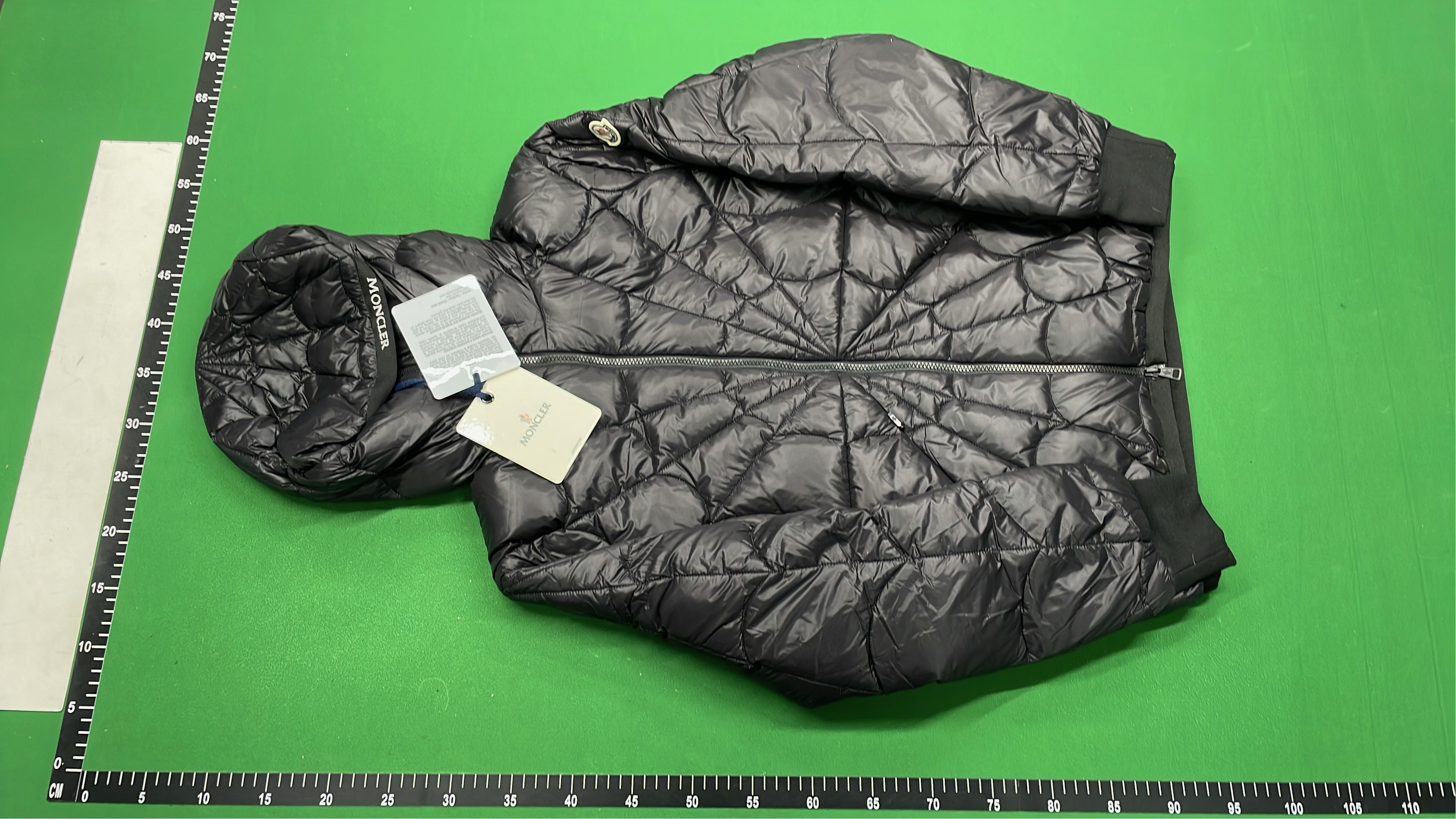 Moncler Black Hooded Puffer Jacket with Quilted Design