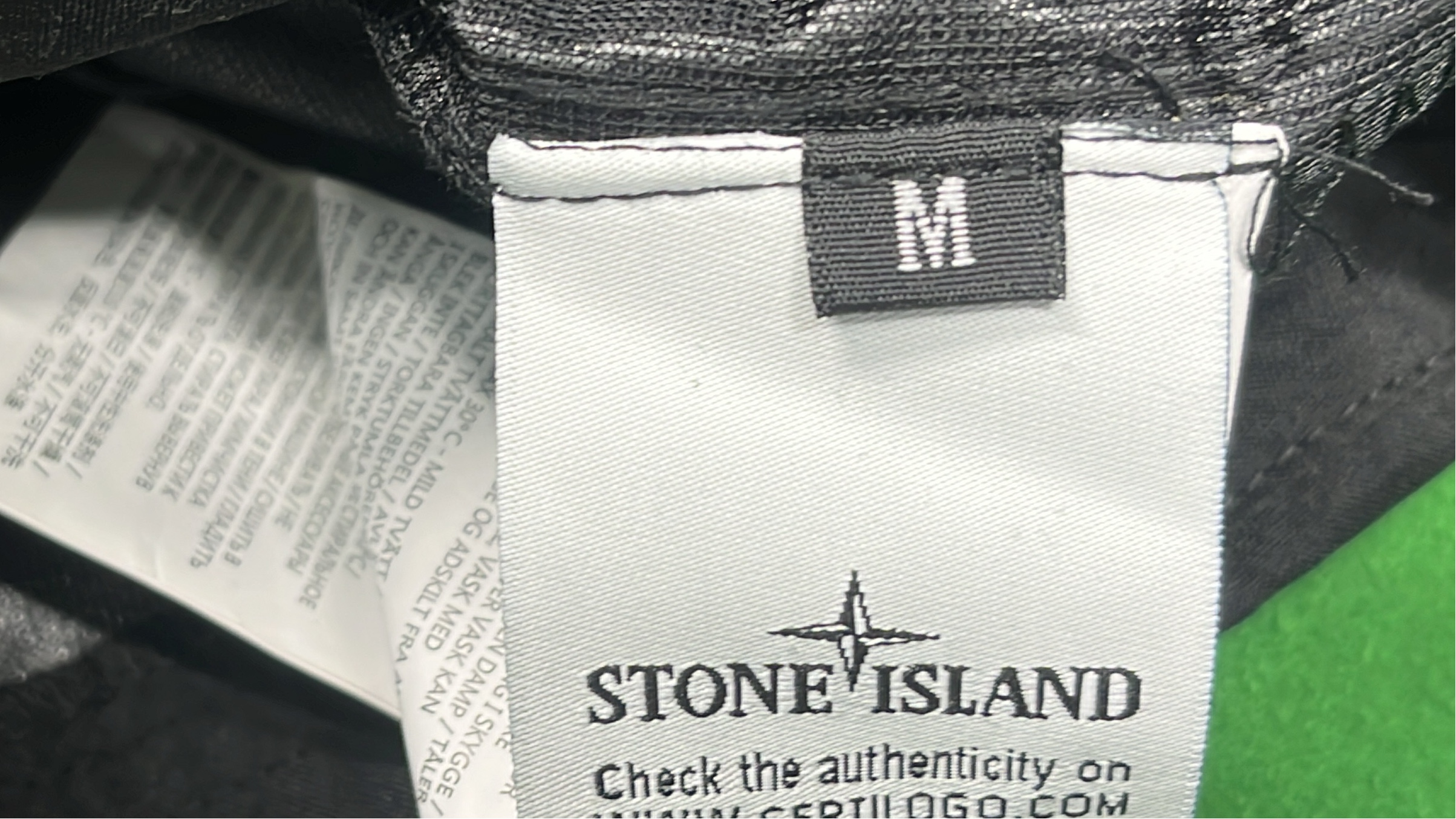 Stone Island Black Hooded Jacket with Compass Patch