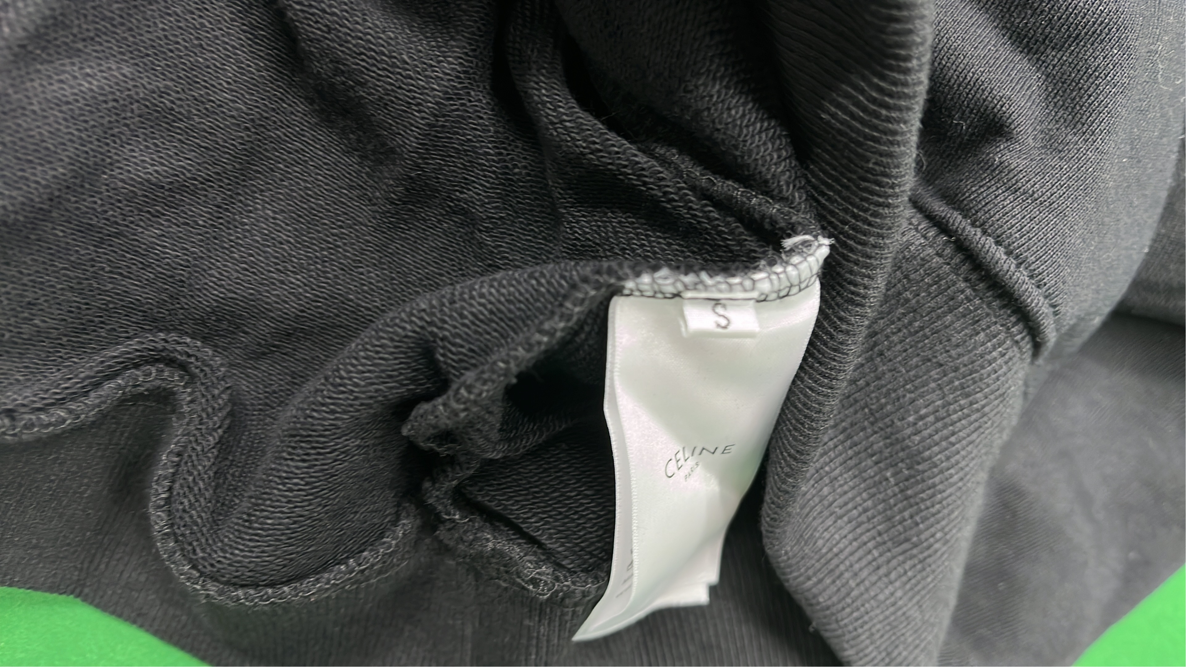 CELINE Light Blue Hoodie with Logo Print