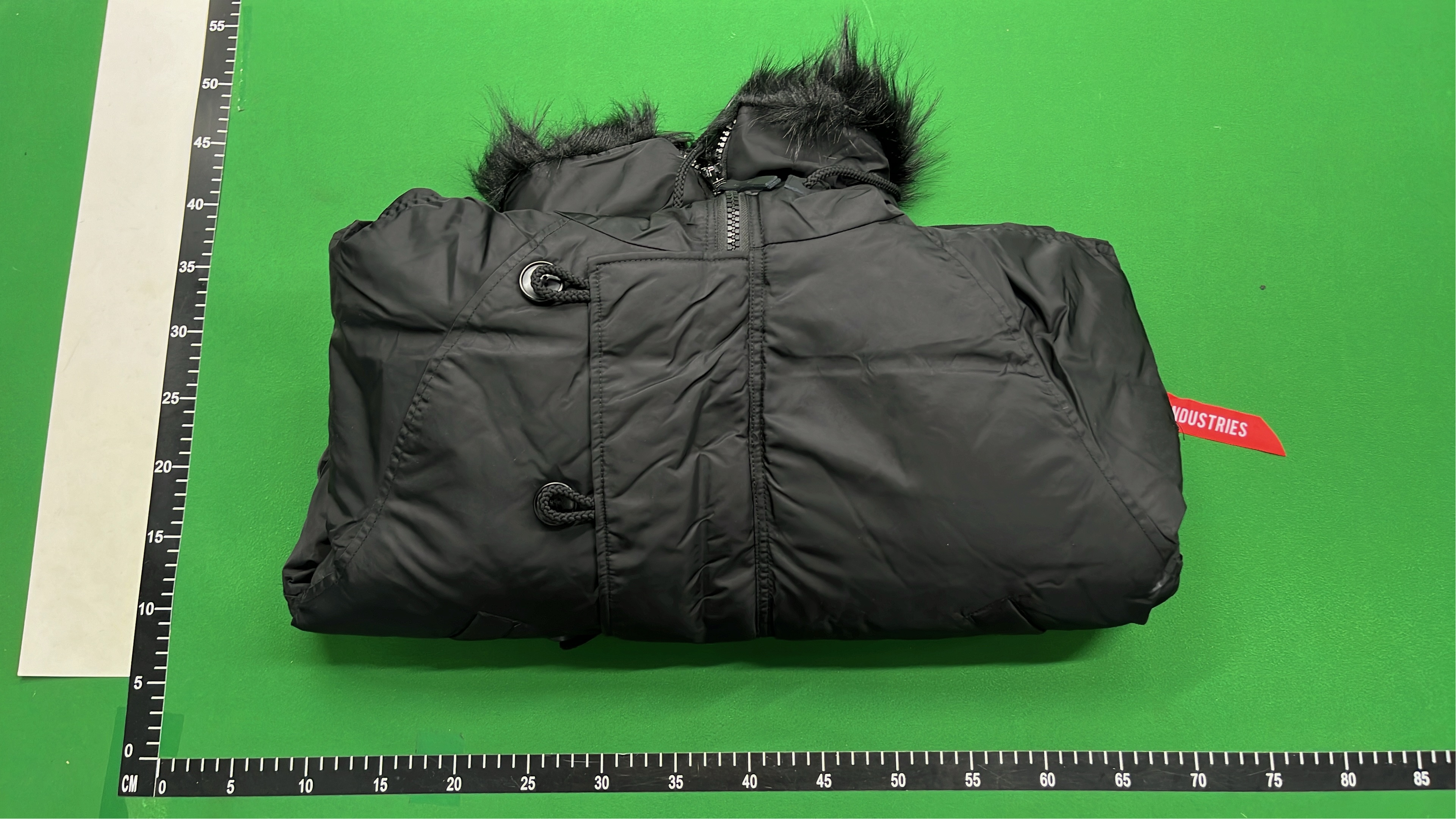 Black Fur Hooded Bomber Jacket