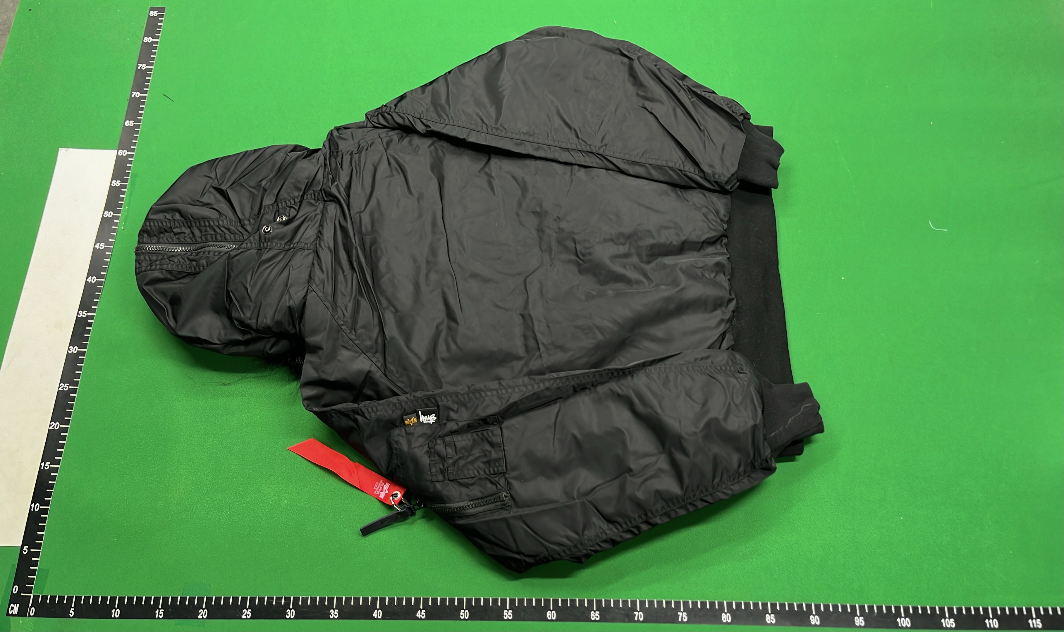 Black Fur Hooded Bomber Jacket