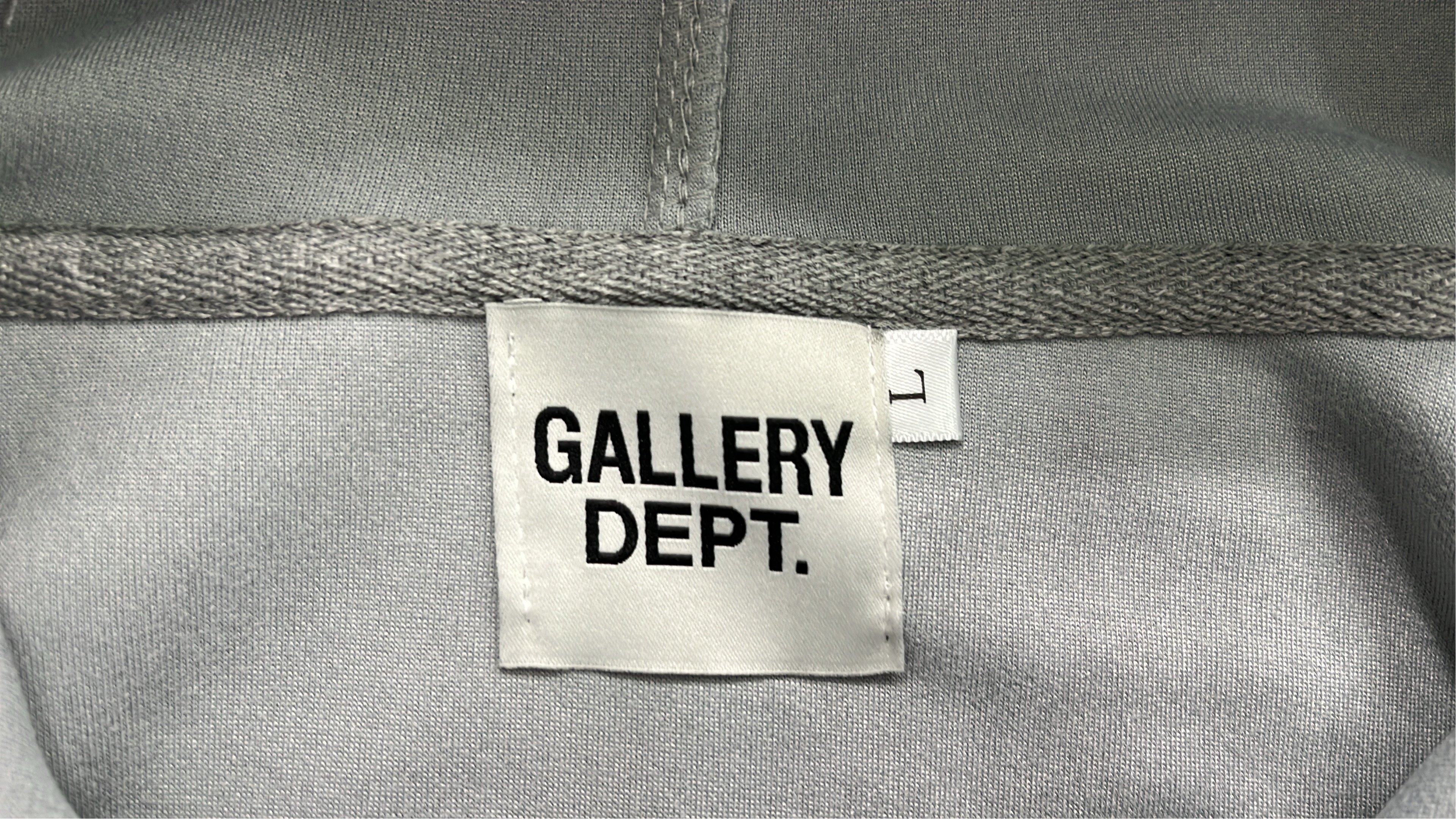 Black Hoodie with Gold Logo Print - DEPT. de la GALERIE