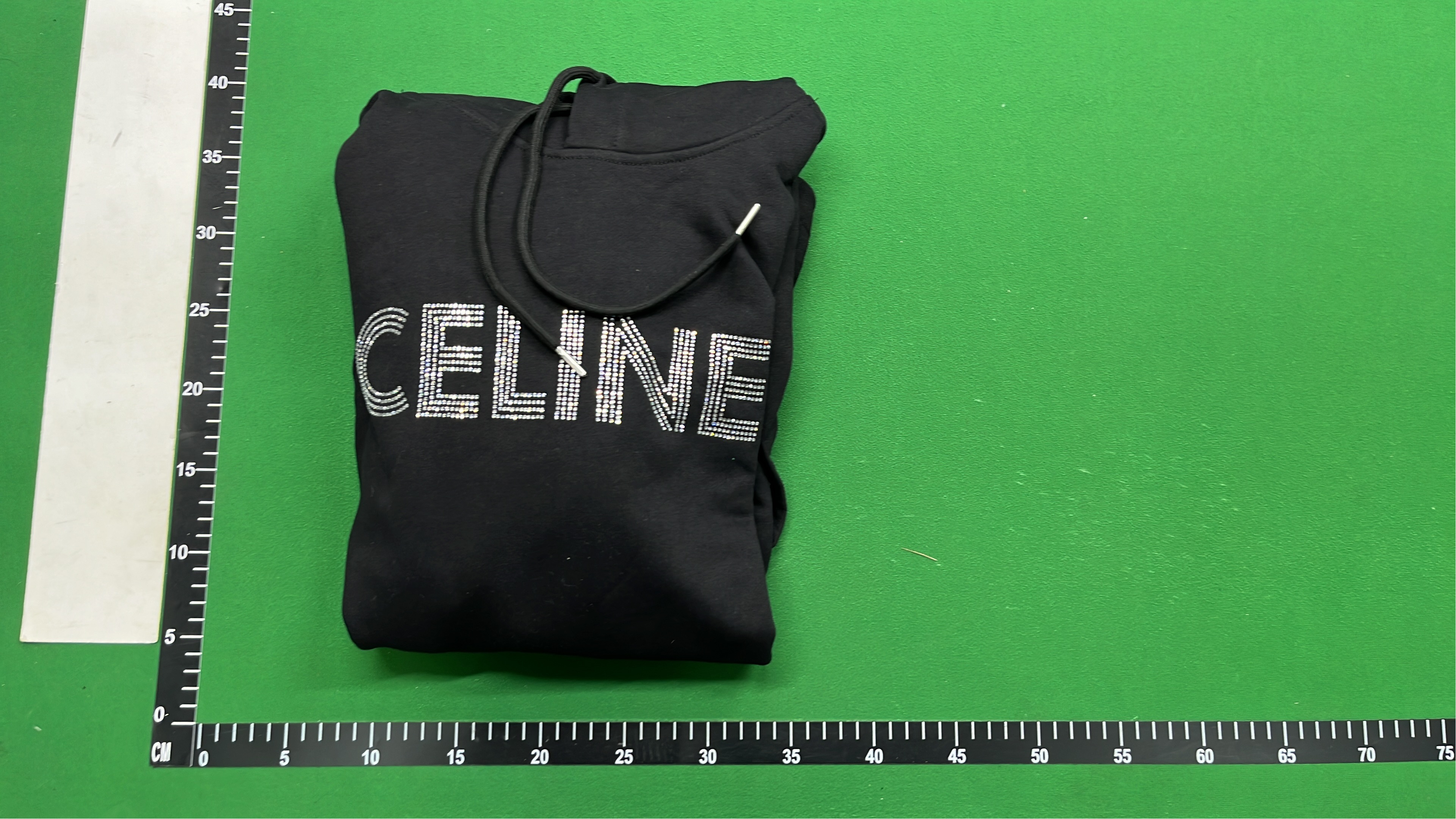 Celine White Hoodie with Yellow Logo Print