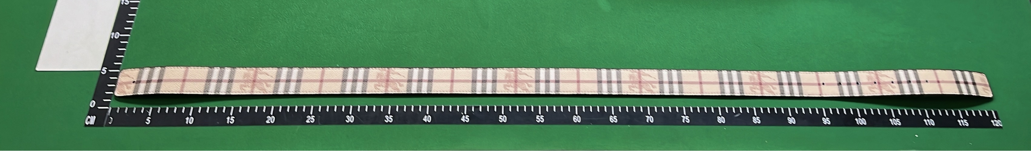 Burberry Check Belt with Monogram Buckle - Classic Men's Accessory