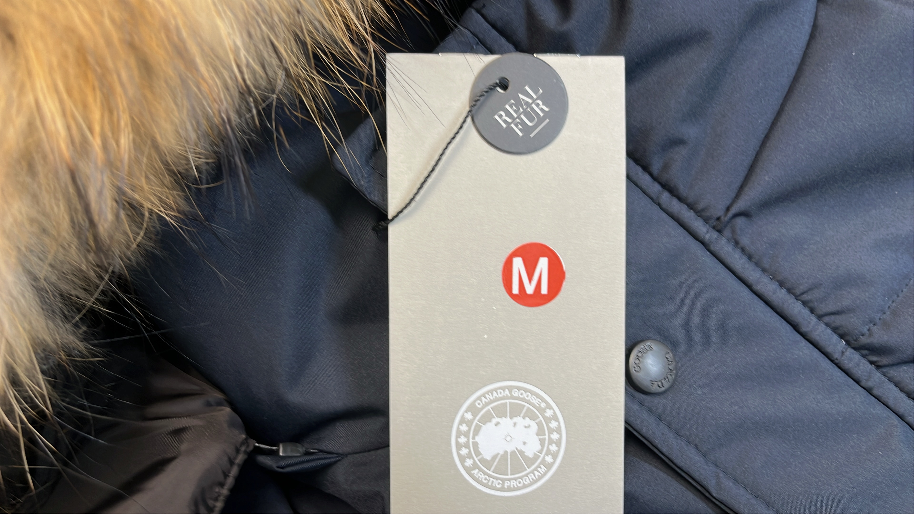 Canada Goose Black Down Jacket with Fur Trim Hood