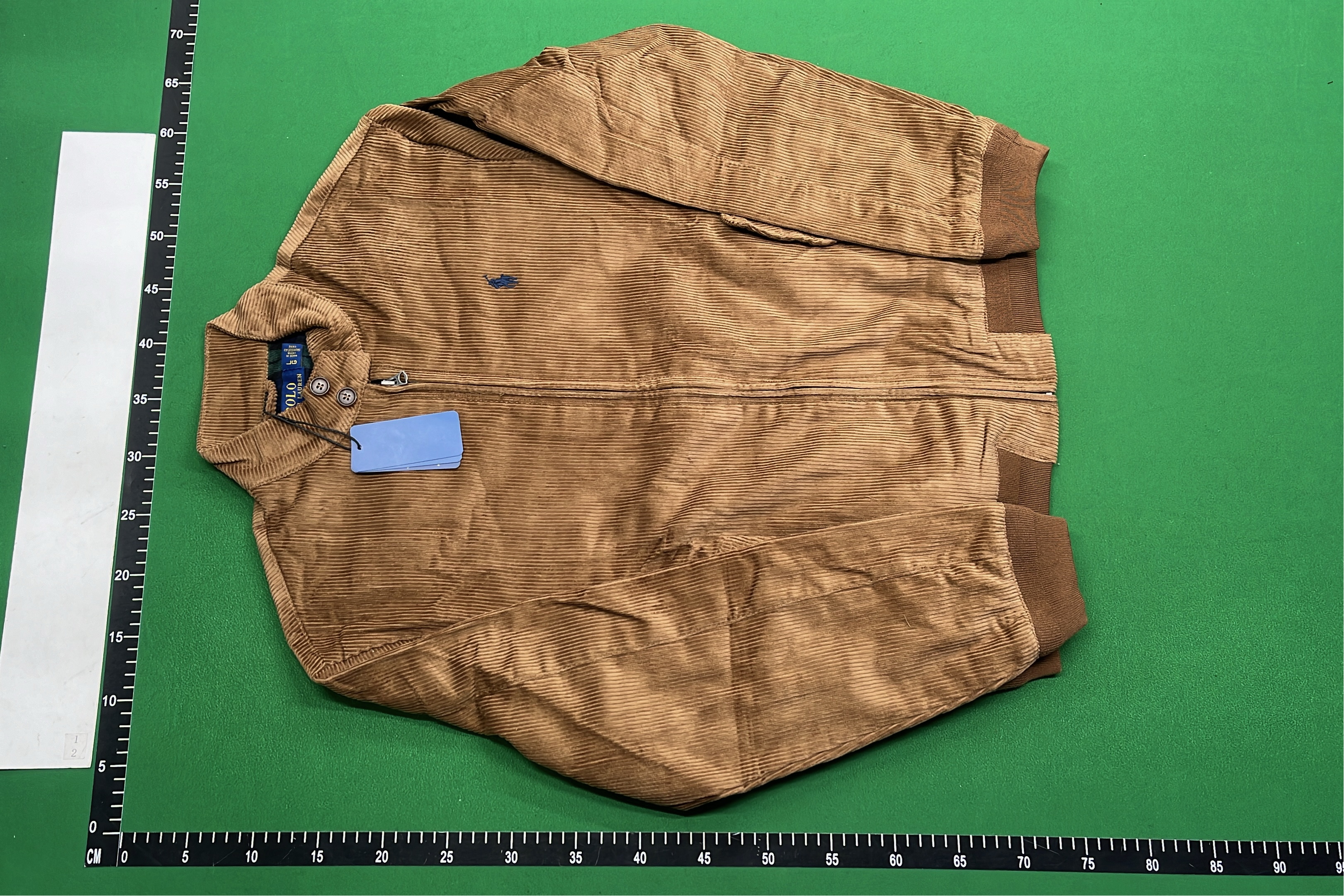 Men's Corduroy Bomber Jacket in Brown and Navy Blue