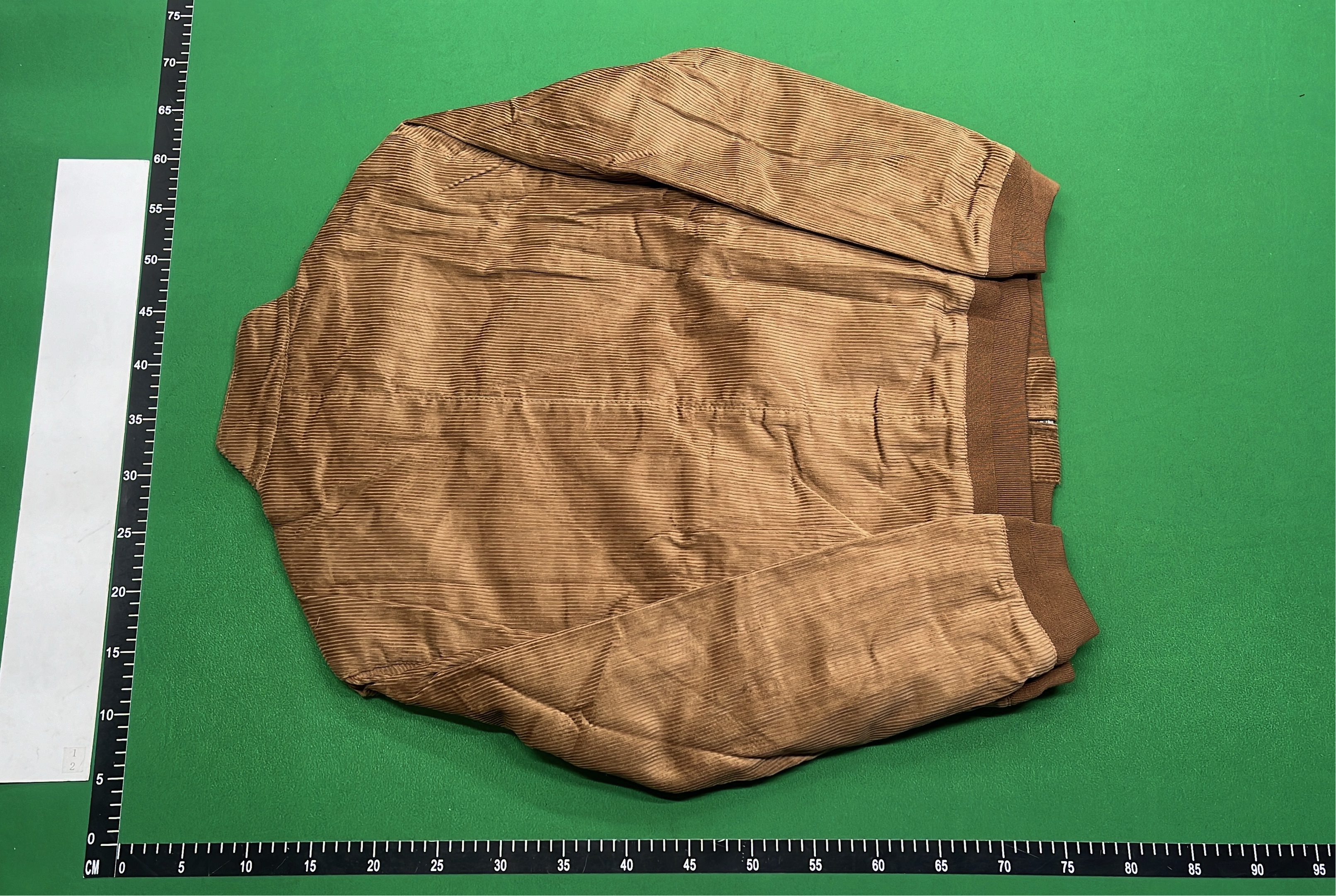 Men's Corduroy Bomber Jacket in Brown and Navy Blue