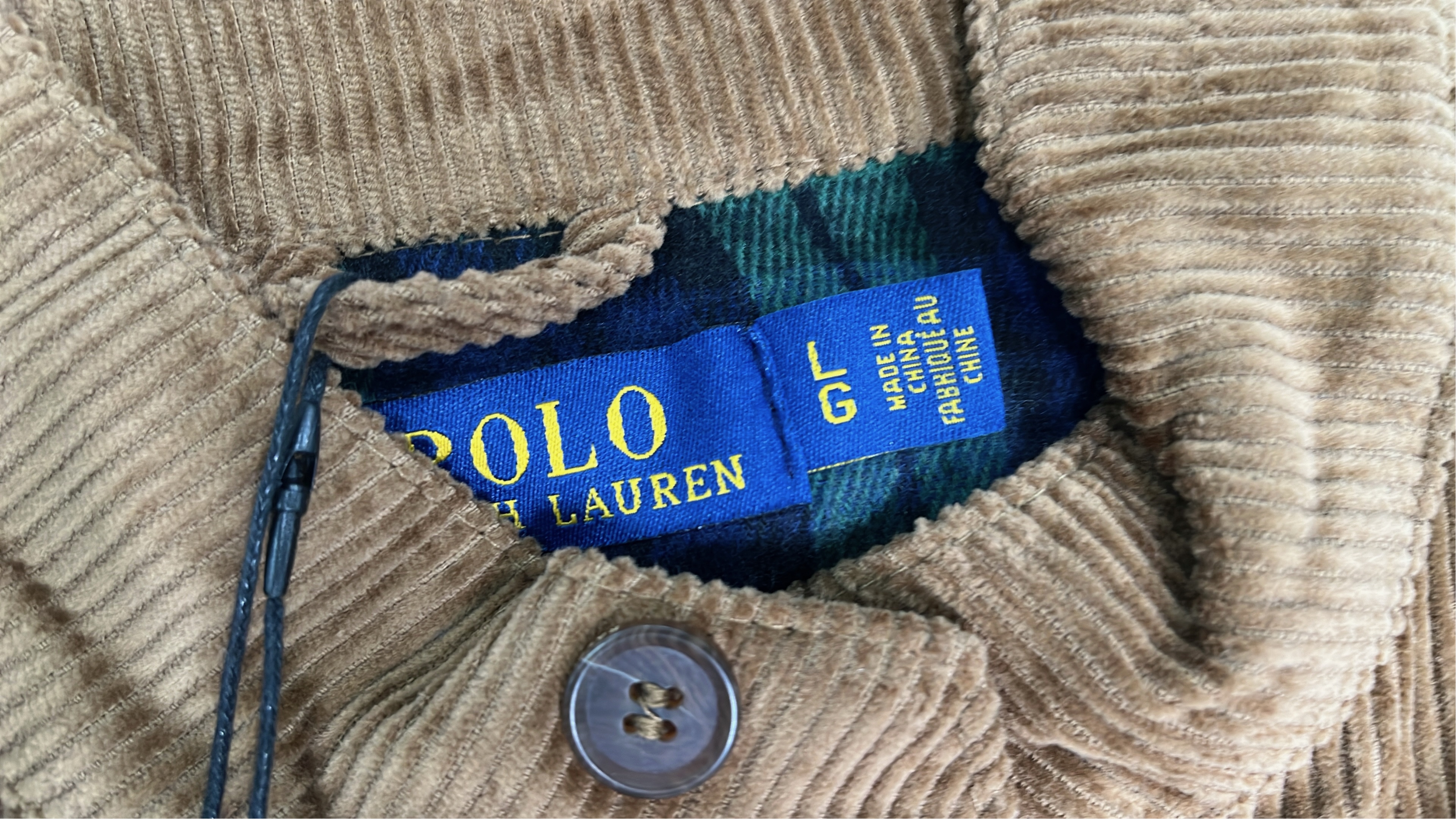 Men's Corduroy Bomber Jacket in Brown and Navy Blue