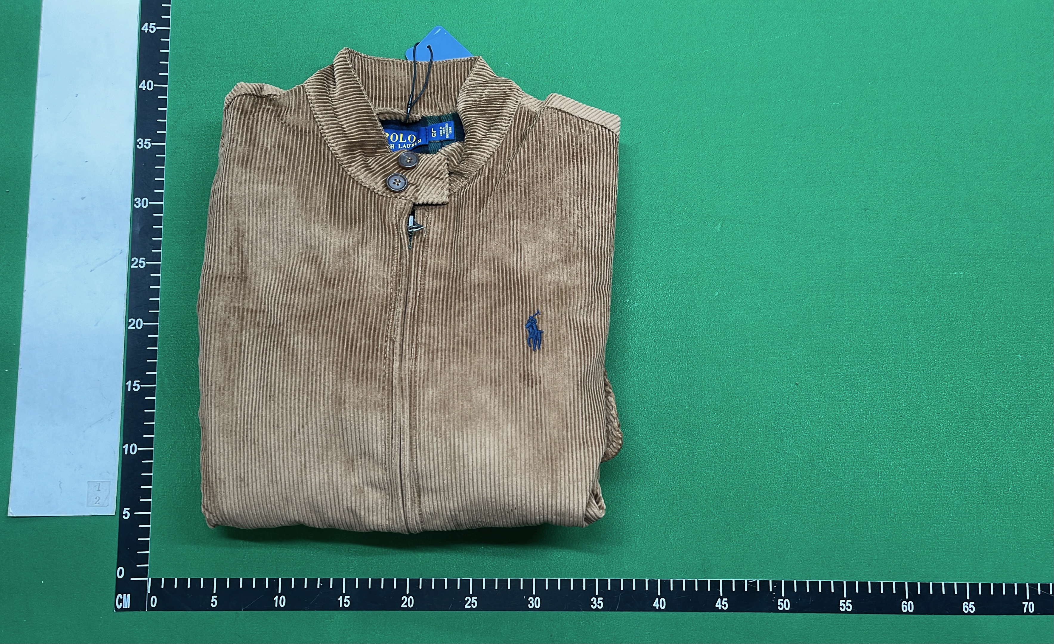 Men's Corduroy Bomber Jacket in Brown and Navy Blue