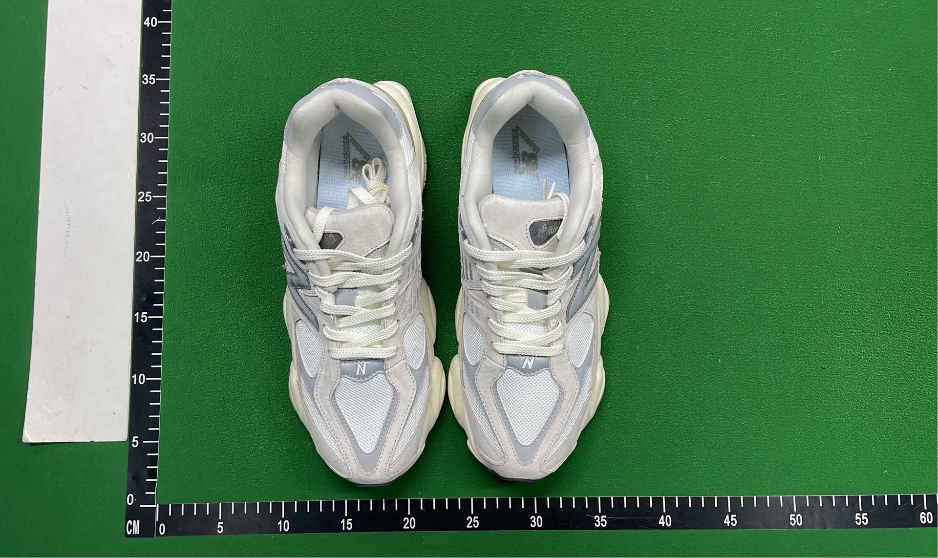 New Balance 9060 Green and White Running Shoes