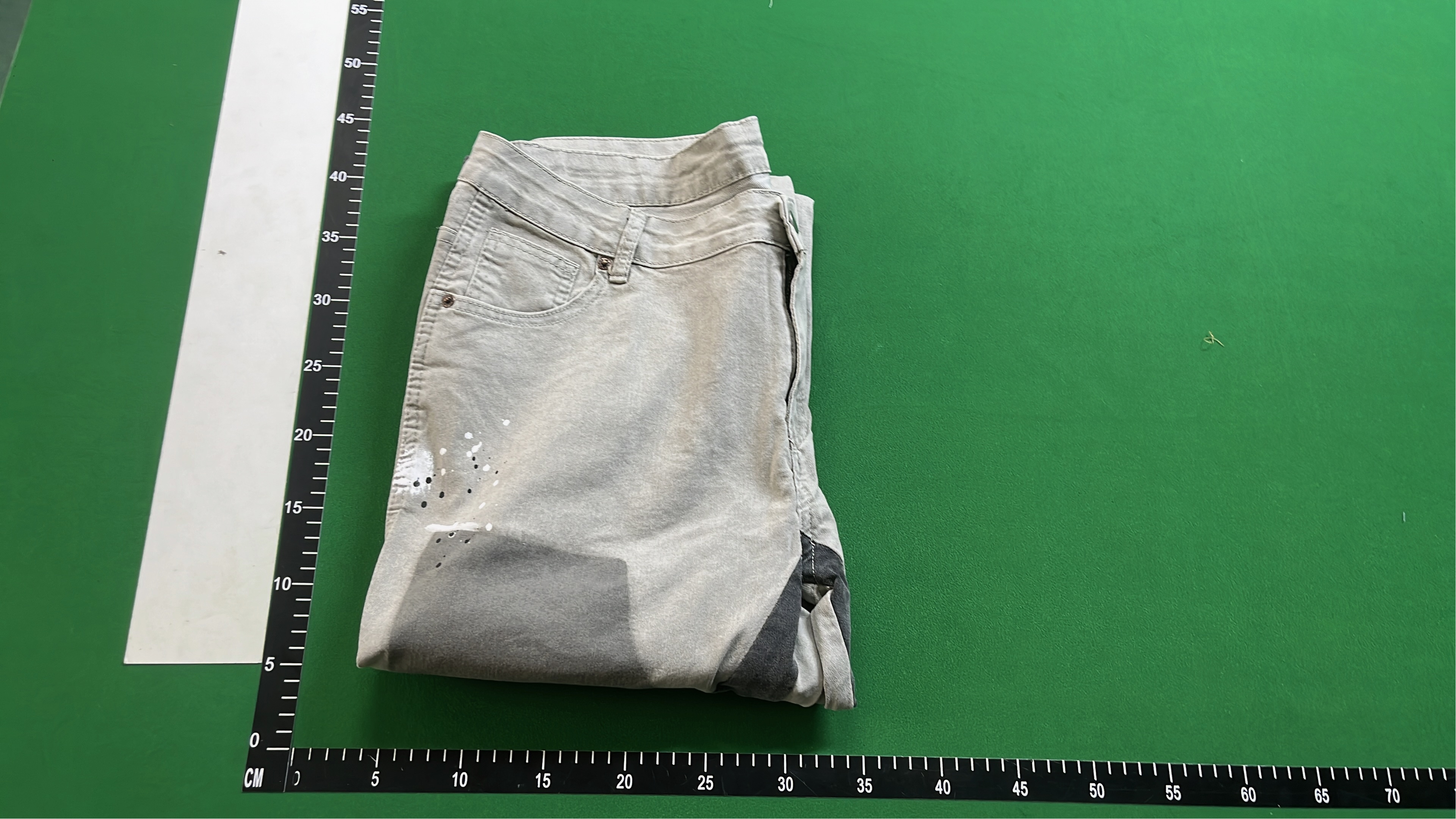 Grey Paint-Splatter Cargo Pants for Men