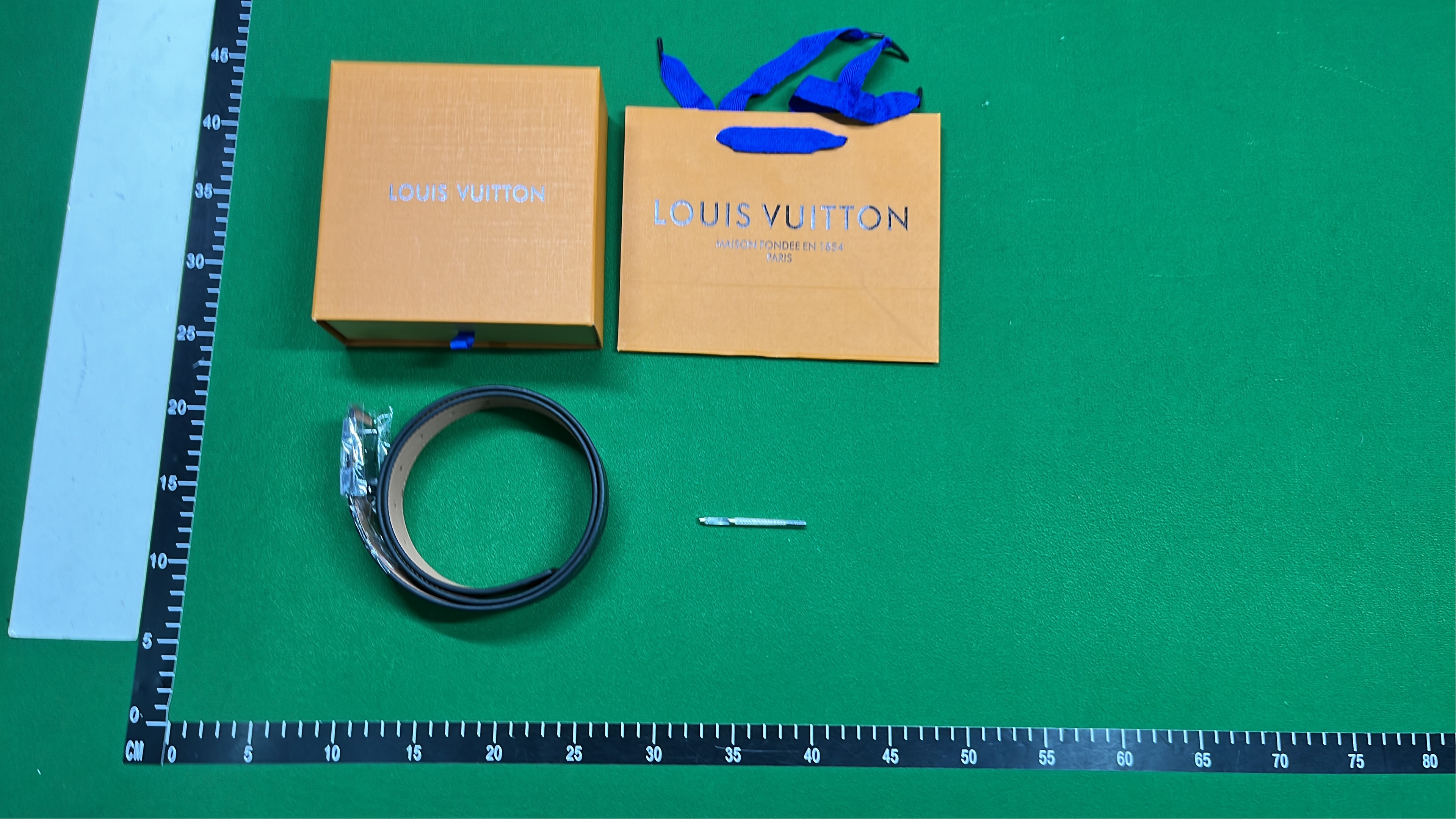 LV Monogram Belt with Silver Buckle