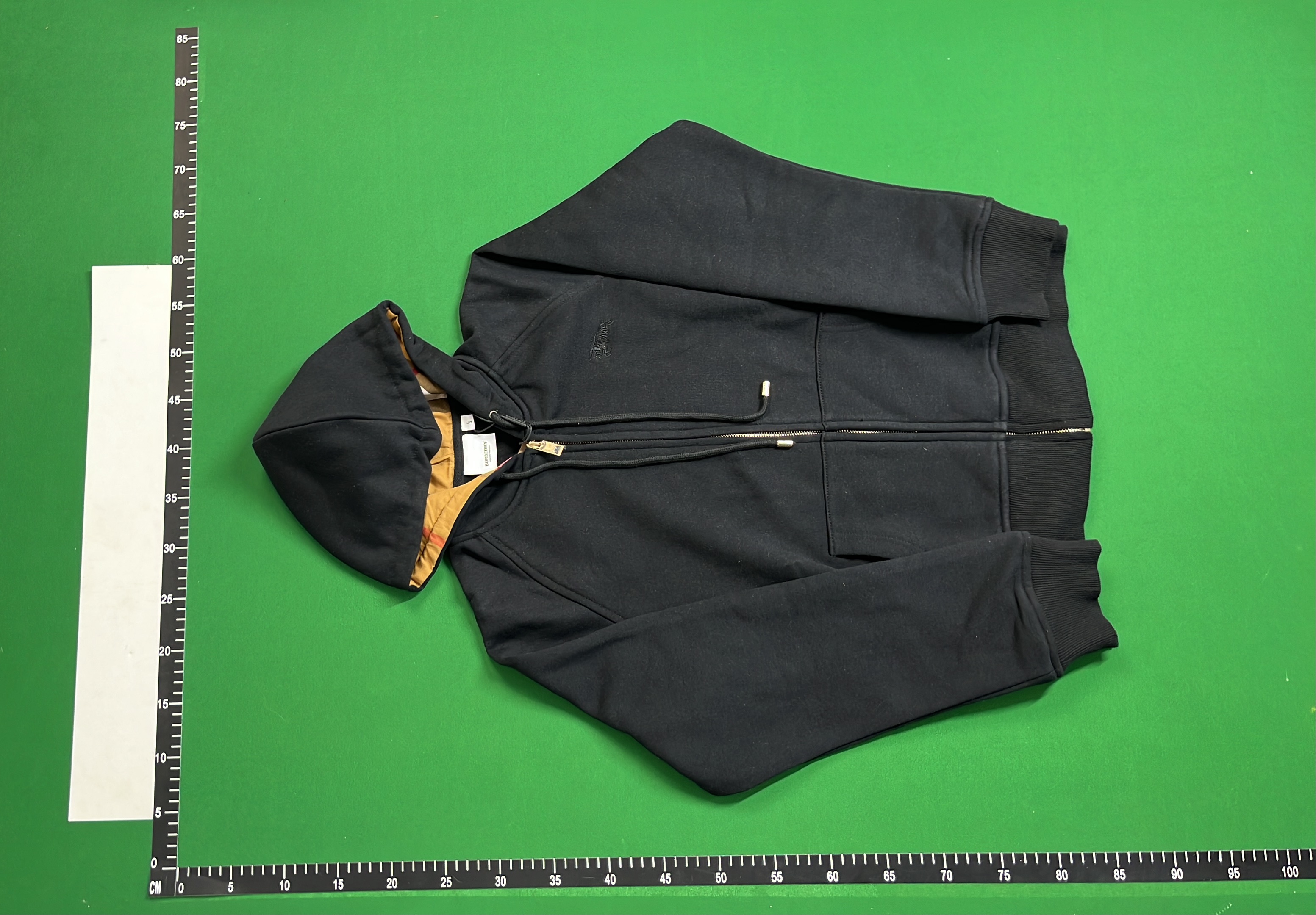 Black Hoodie with Check Lining - Premium Quality Sweatshirt