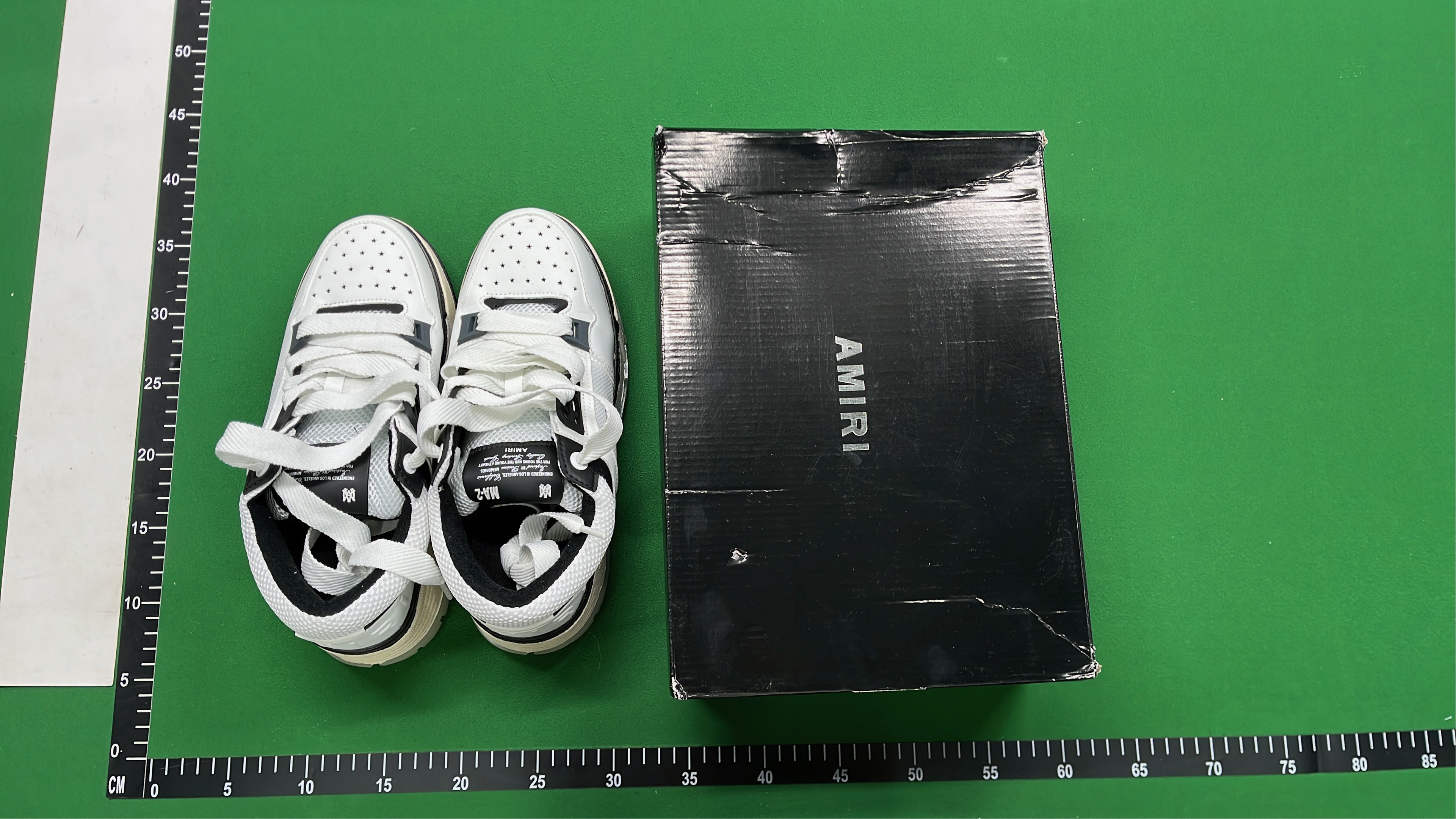 Amiri White Black Sneakers Chunky Logo Design