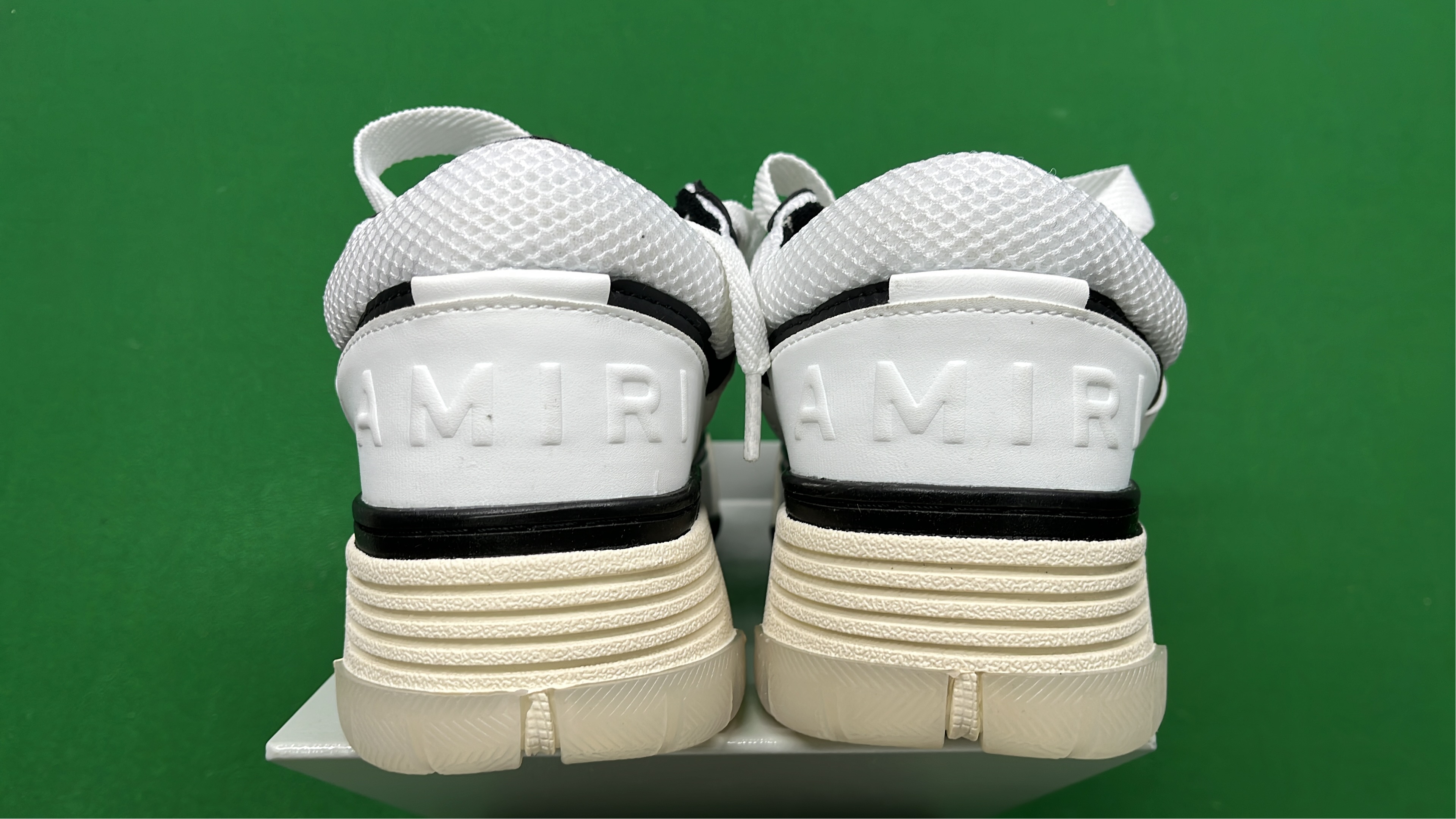 Amiri White Black Sneakers Chunky Logo Design
