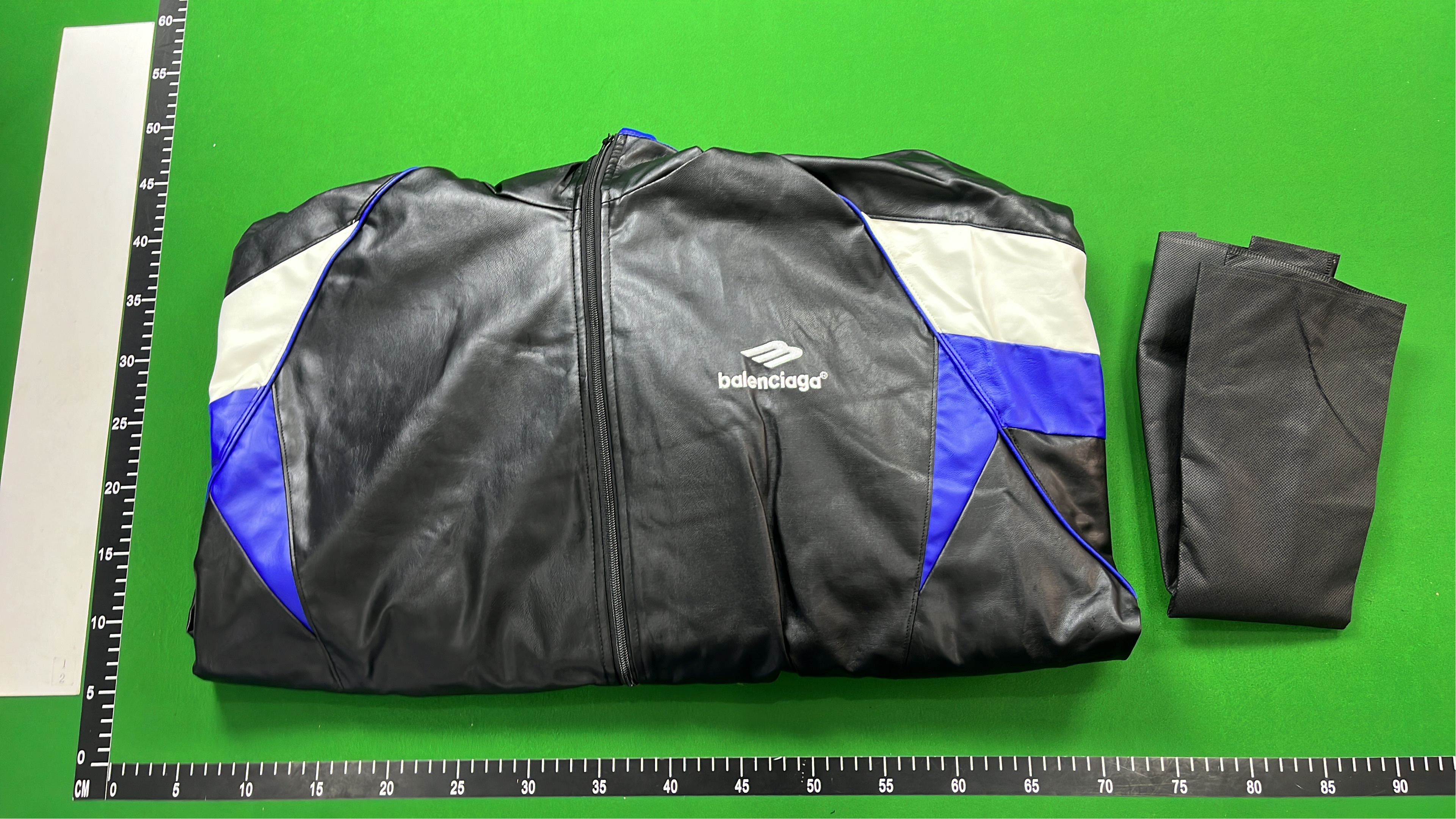 Black Jacket with Blue Accents