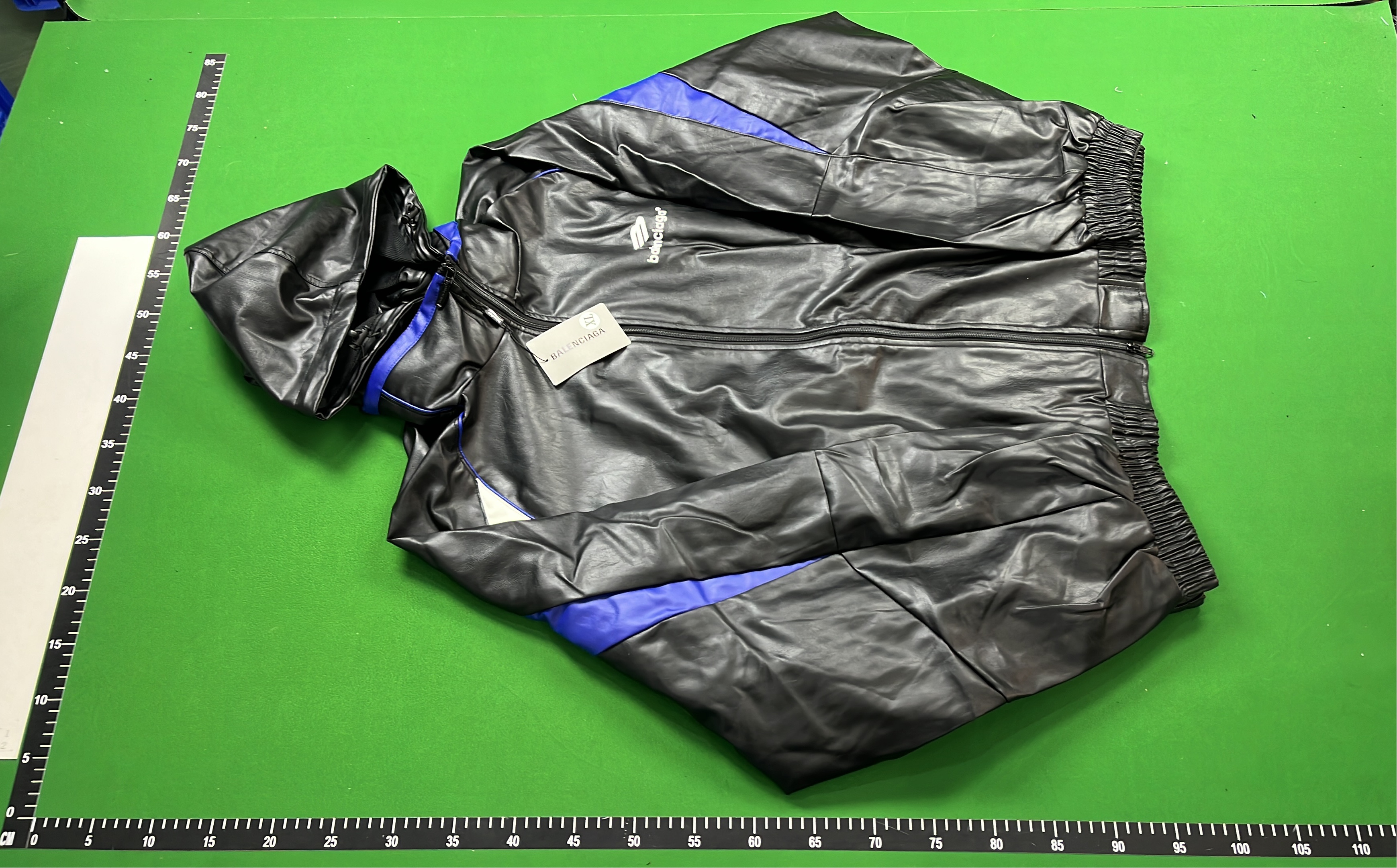 Black Jacket with Blue Accents