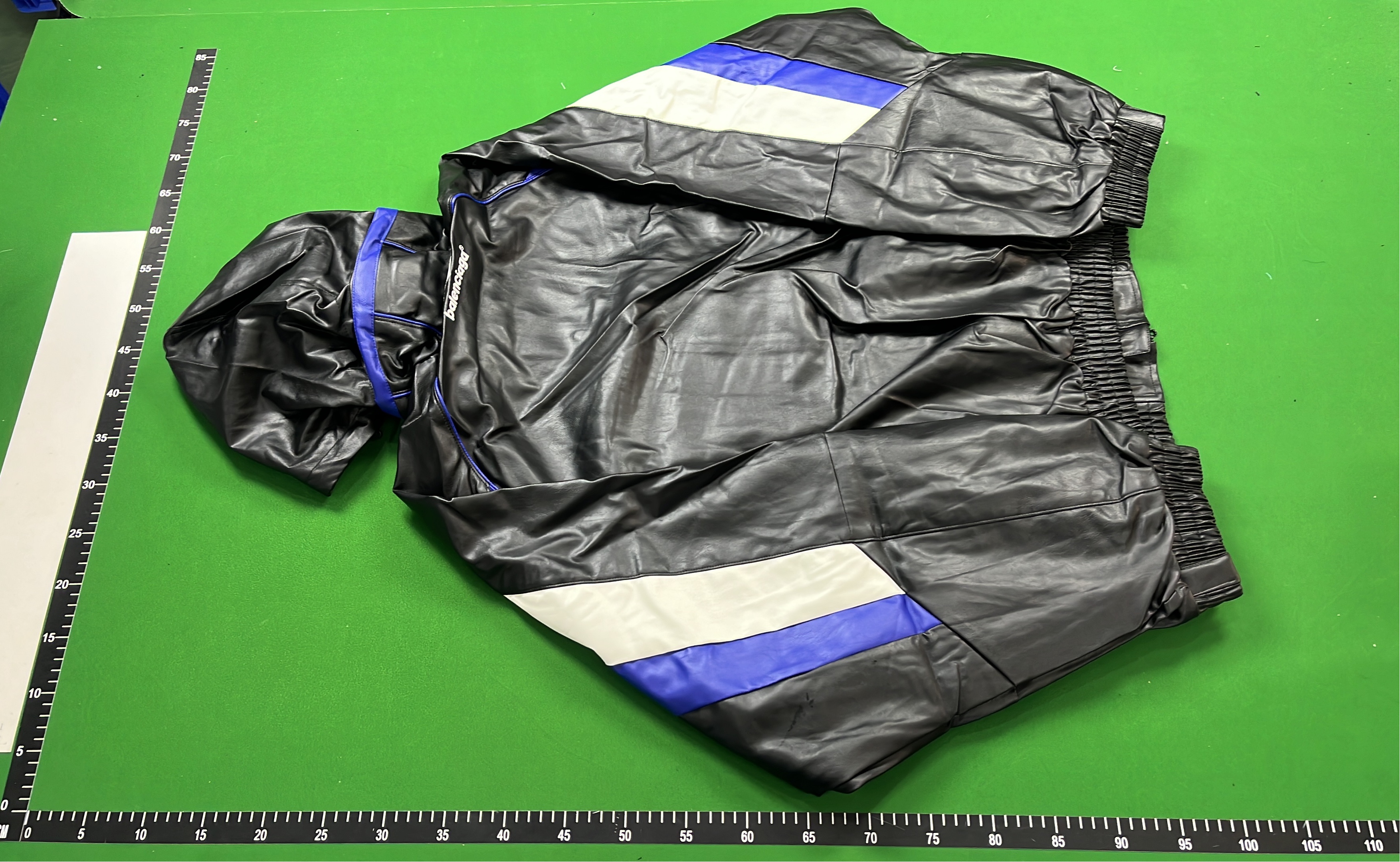 Black Jacket with Blue Accents