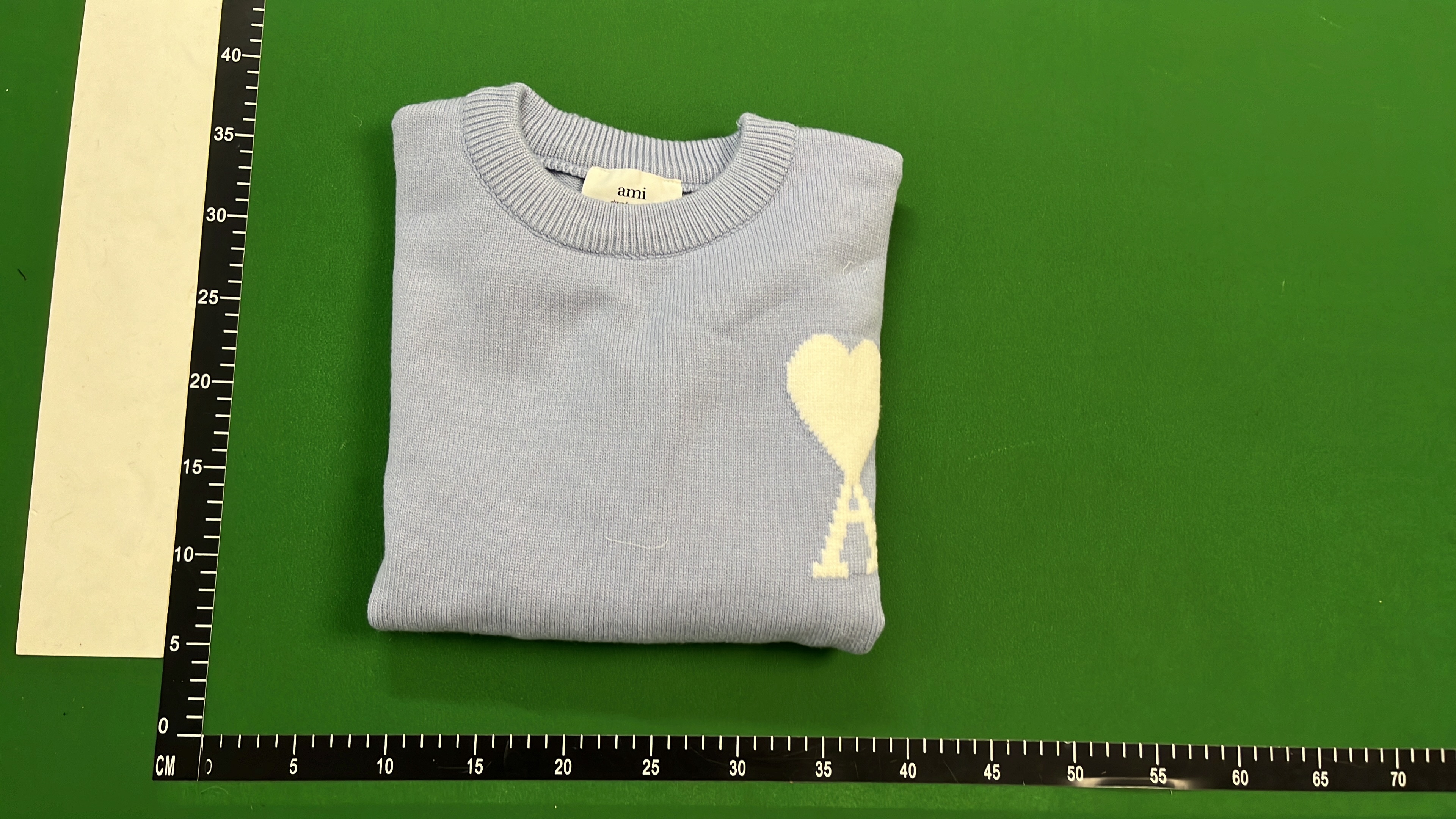 Pink Heart Logo Knit Sweater by ami
