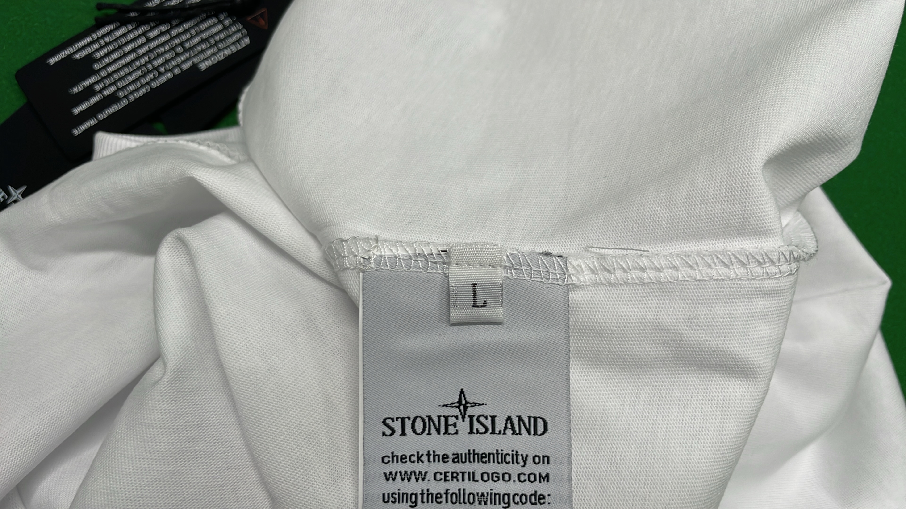 Stone Island White T-Shirt 627 Model