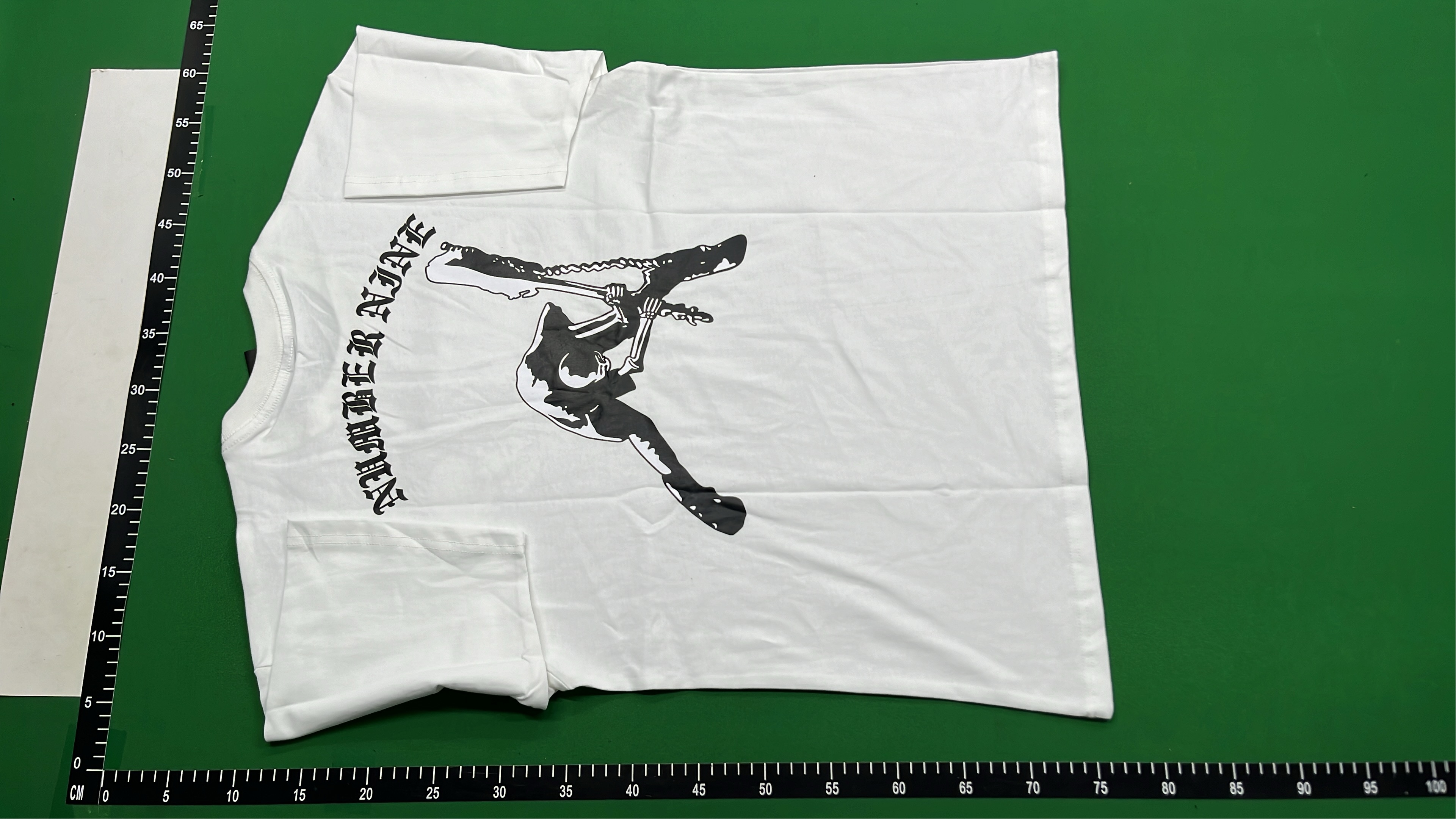 White T-Shirt with Dual Skull Design