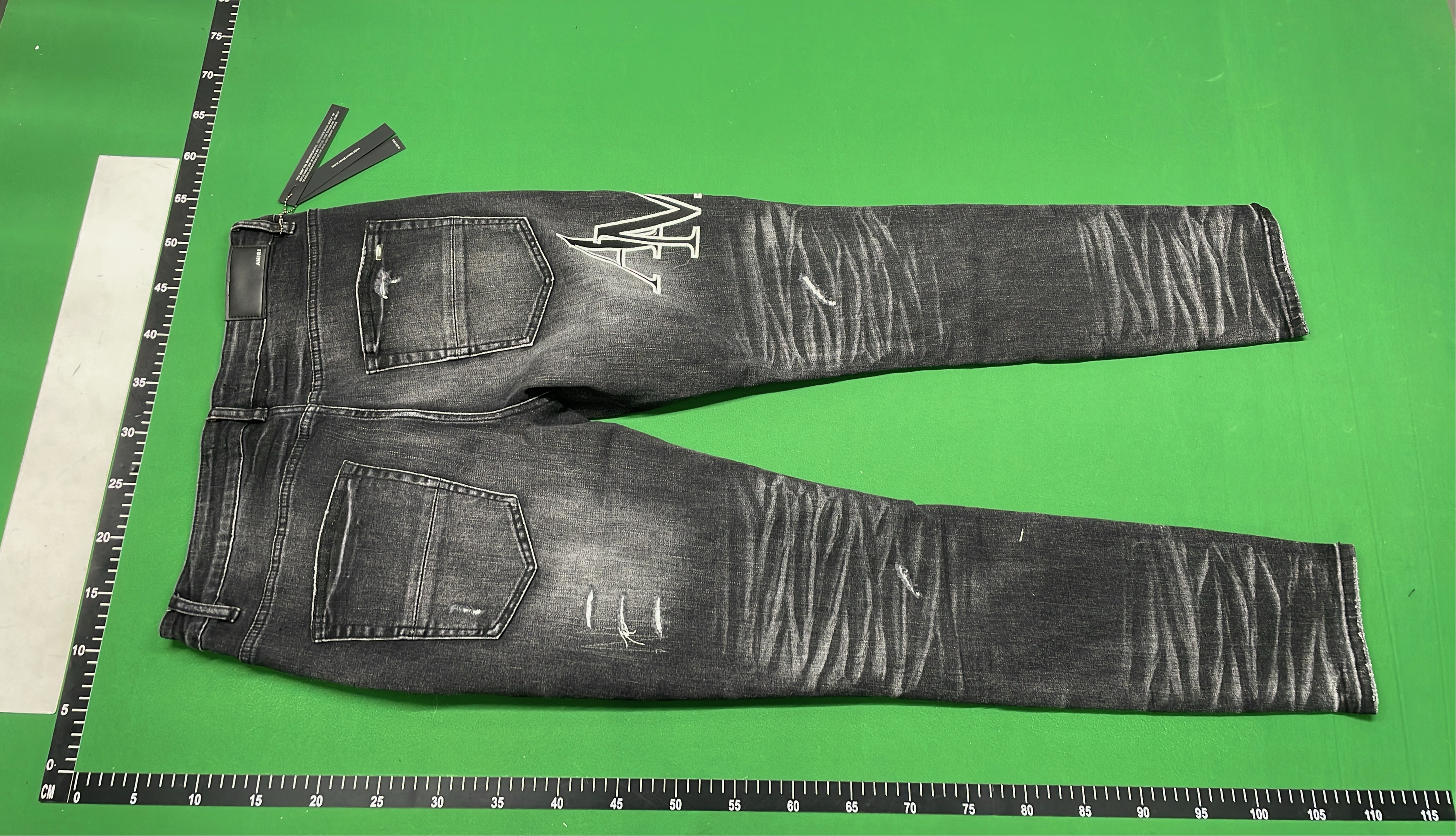 Men's Fashion Distressed Jeans with Patches and Rips