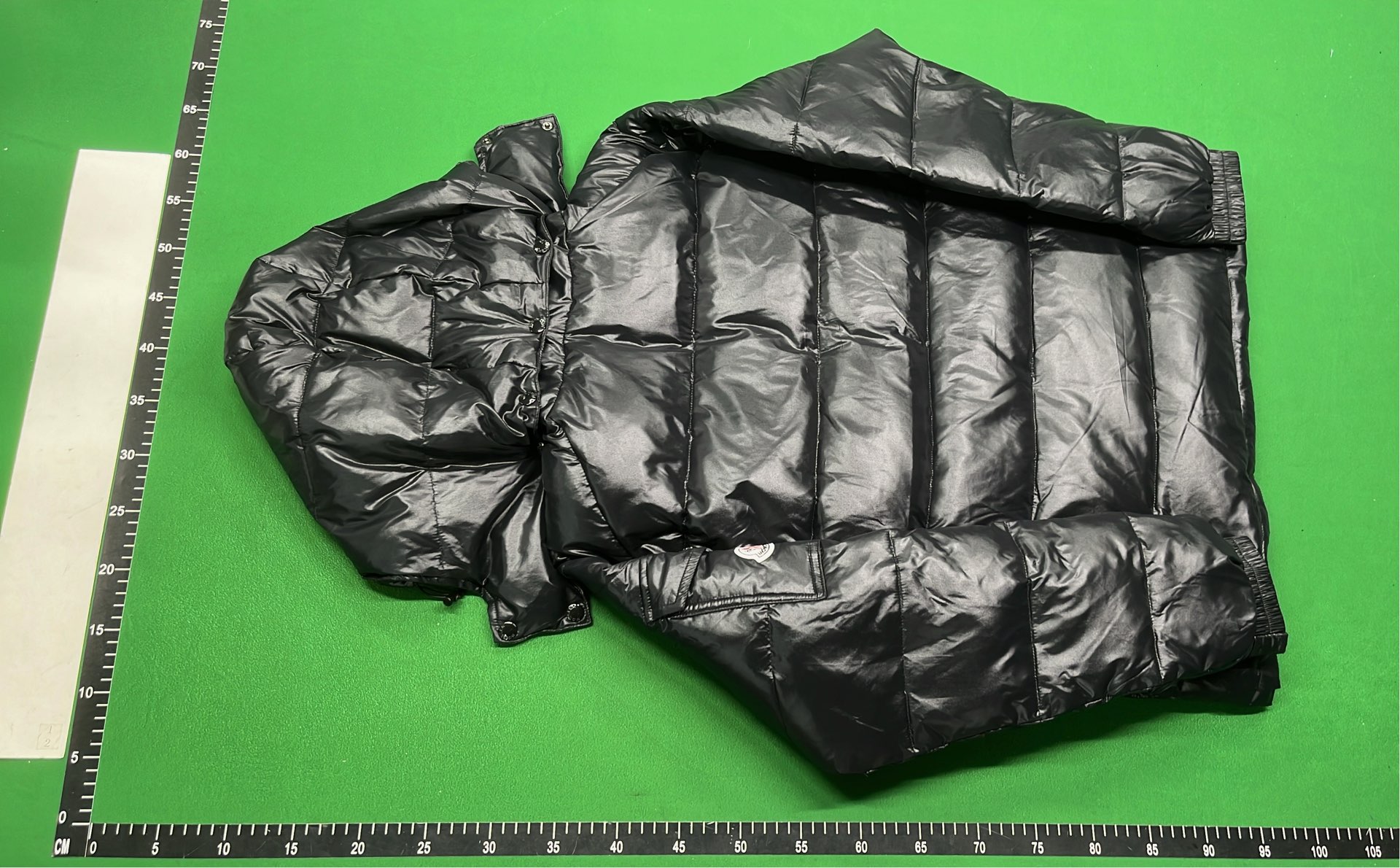 Black Quilted Down Jacket with Hood