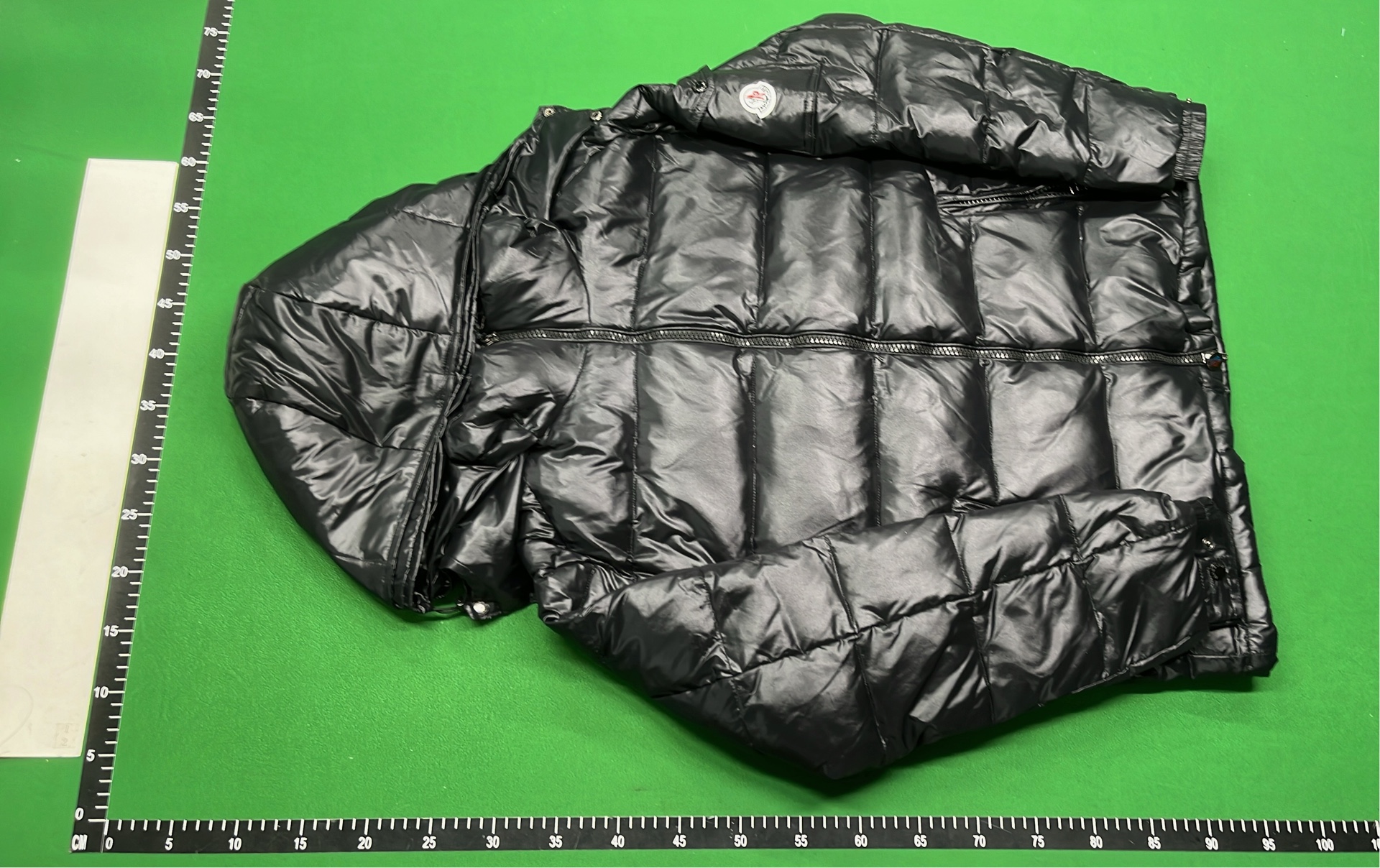 Black Quilted Down Jacket with Hood